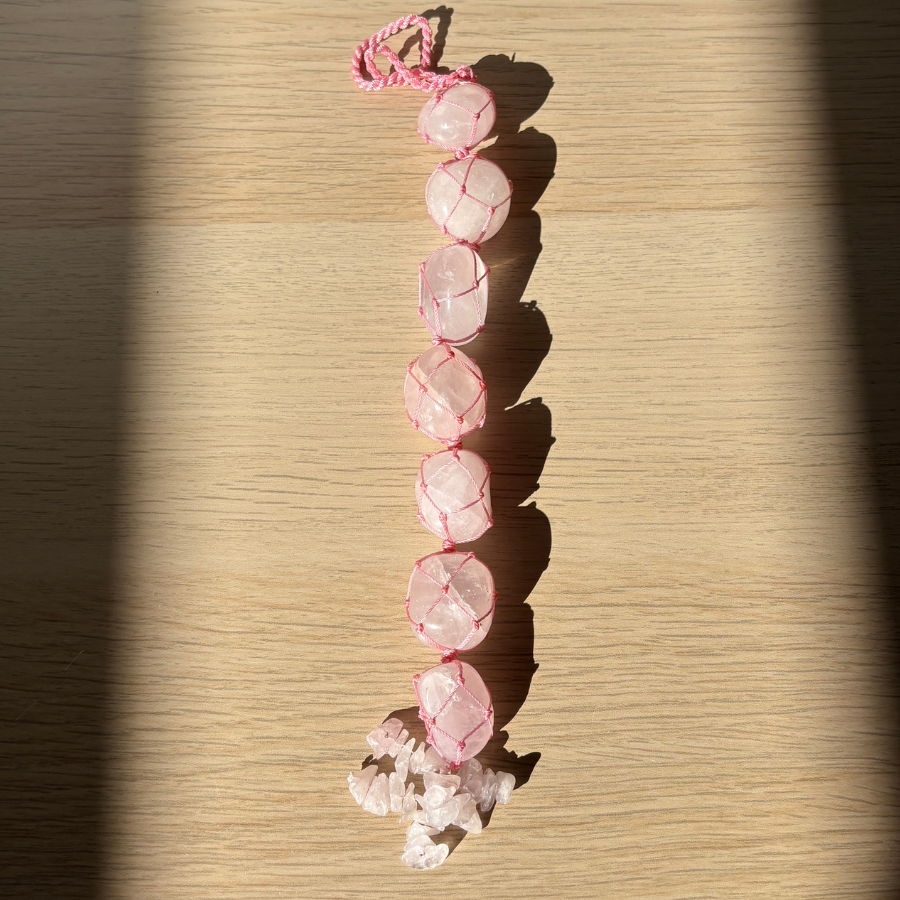 Rose Quartz Tumble Hanging
