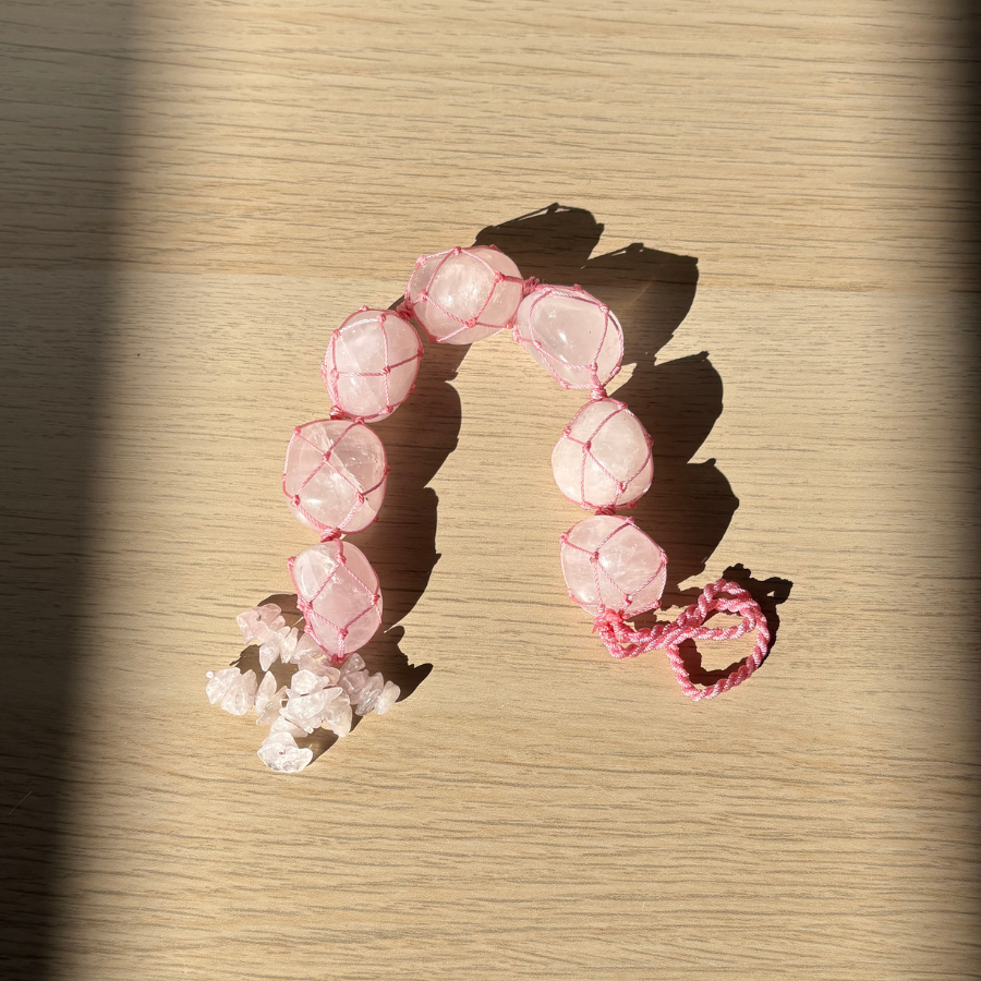 Rose Quartz Tumble Hanging