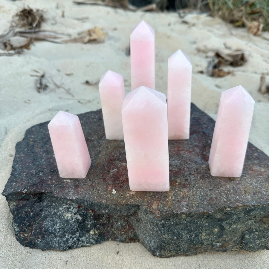 Pink Mangano Calcite Tower