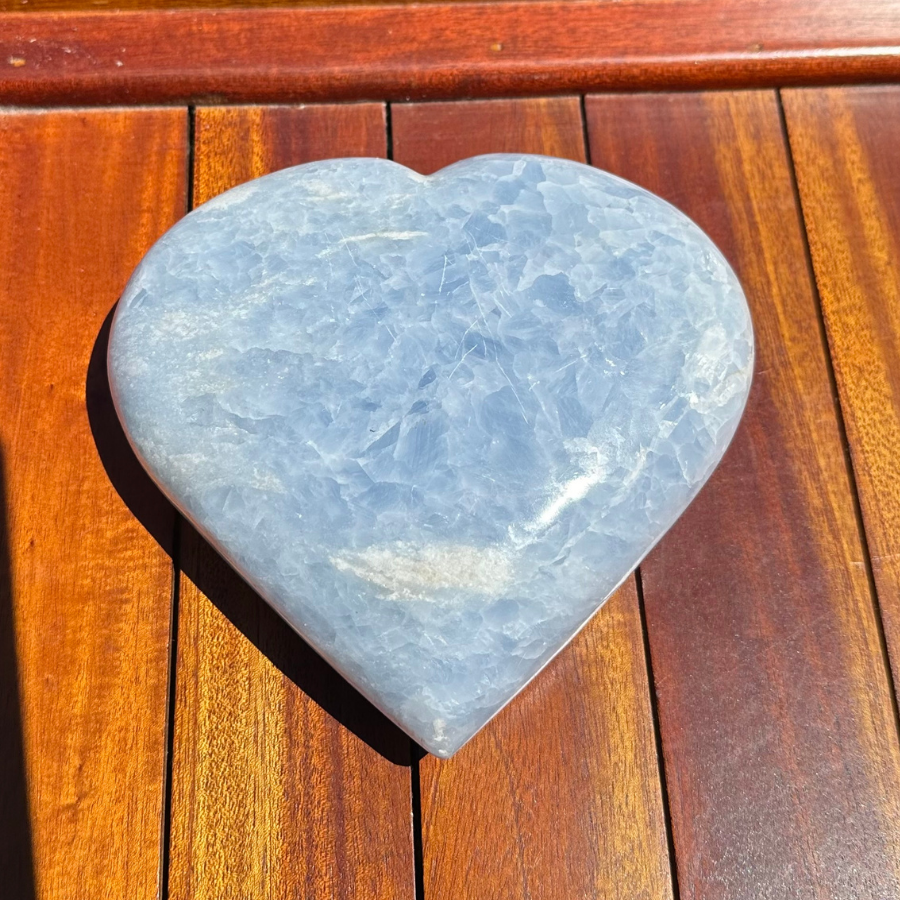 Blue Calcite Heart