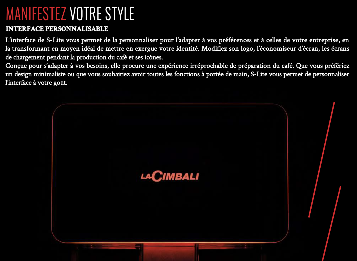 Machine automatique Cimbali S-Lite