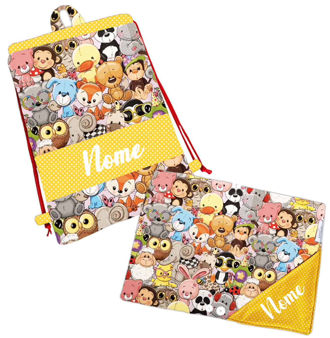 Sacca/zainetto e tovaglietta merenda