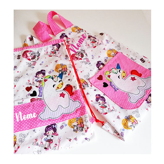 Sacca/Zaino e Grembiule UNICORNO