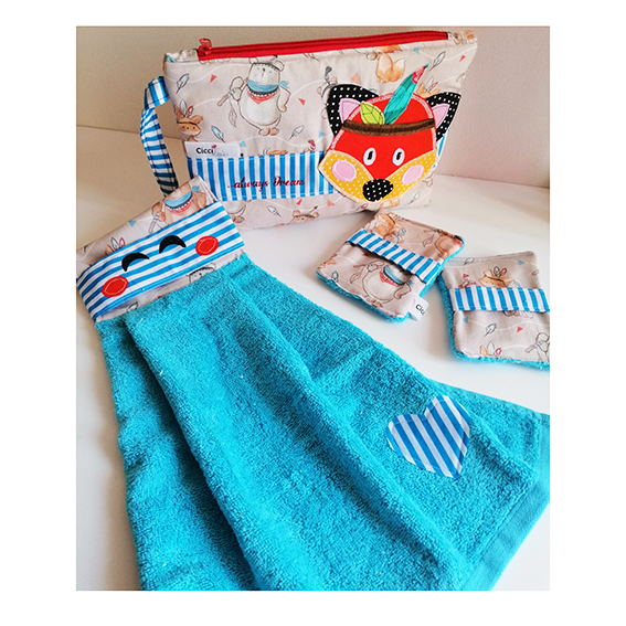 Tovaglietta SEMPRE SU azzurra e 2 Rettangolotti