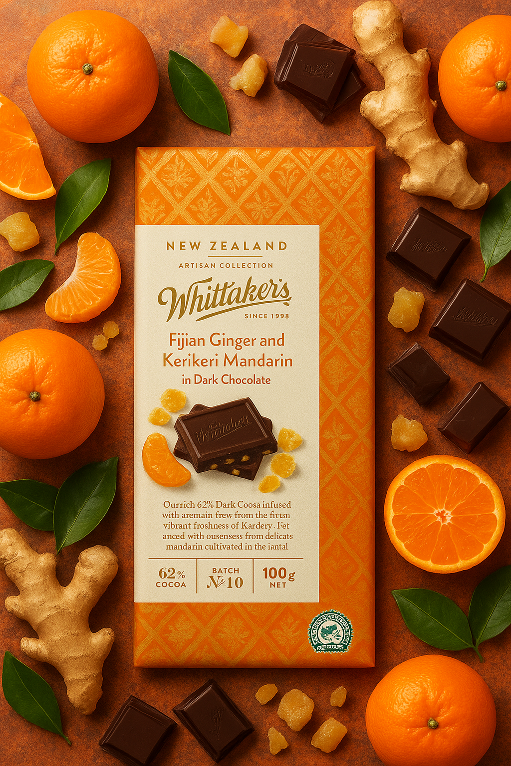 Fijian Ginger & Kerikeri Mandarin Chocolate - ( PKR 1500 ) 