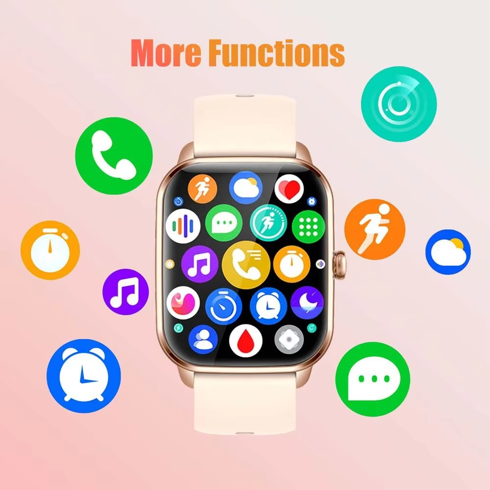DLiDR Sleek 1.9″ Smartwatch with Bluetooth Calling, Heart Rate & SpO2 Monitor, Fitness Tracker, IP67 Waterproof – Compatible with Android & iPhone for Men & Women