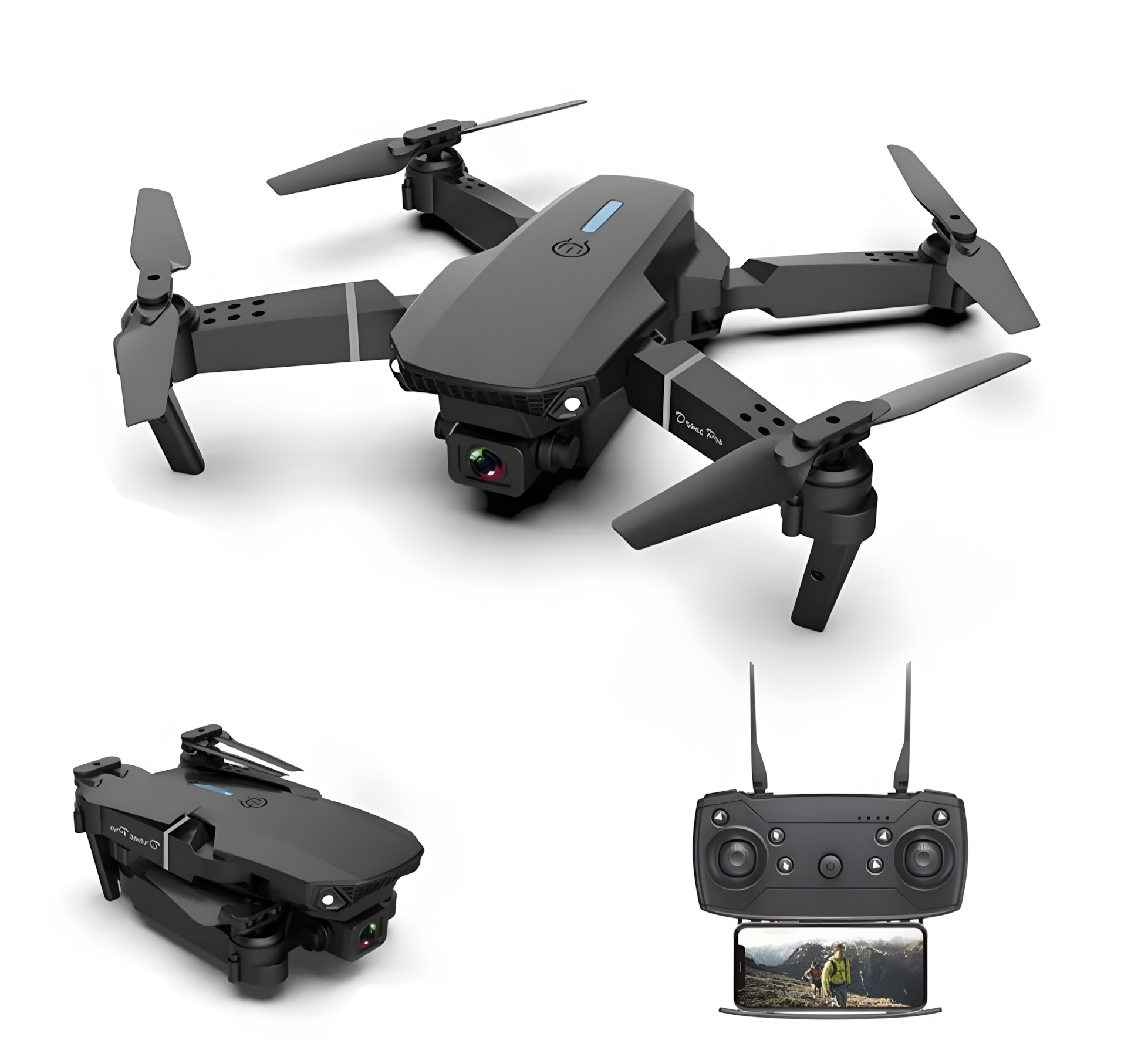 Foldable 4K Pro Drone with Voice Commands, Gesture Capture & Steady Hover Tech