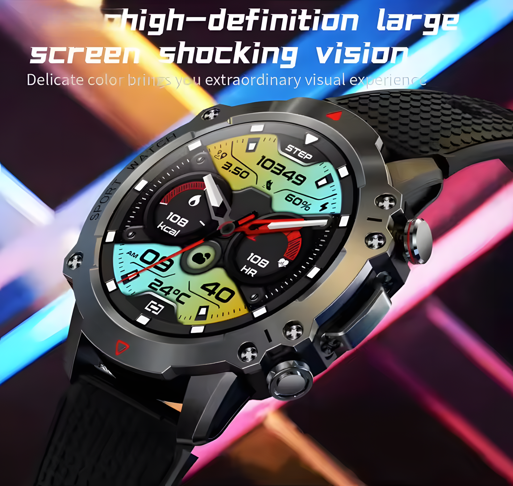 DLiDR Smartwatch with AMOLED Display – Bluetooth Calling, SpO2 & Heart Monitoring, 107 Sports Modes