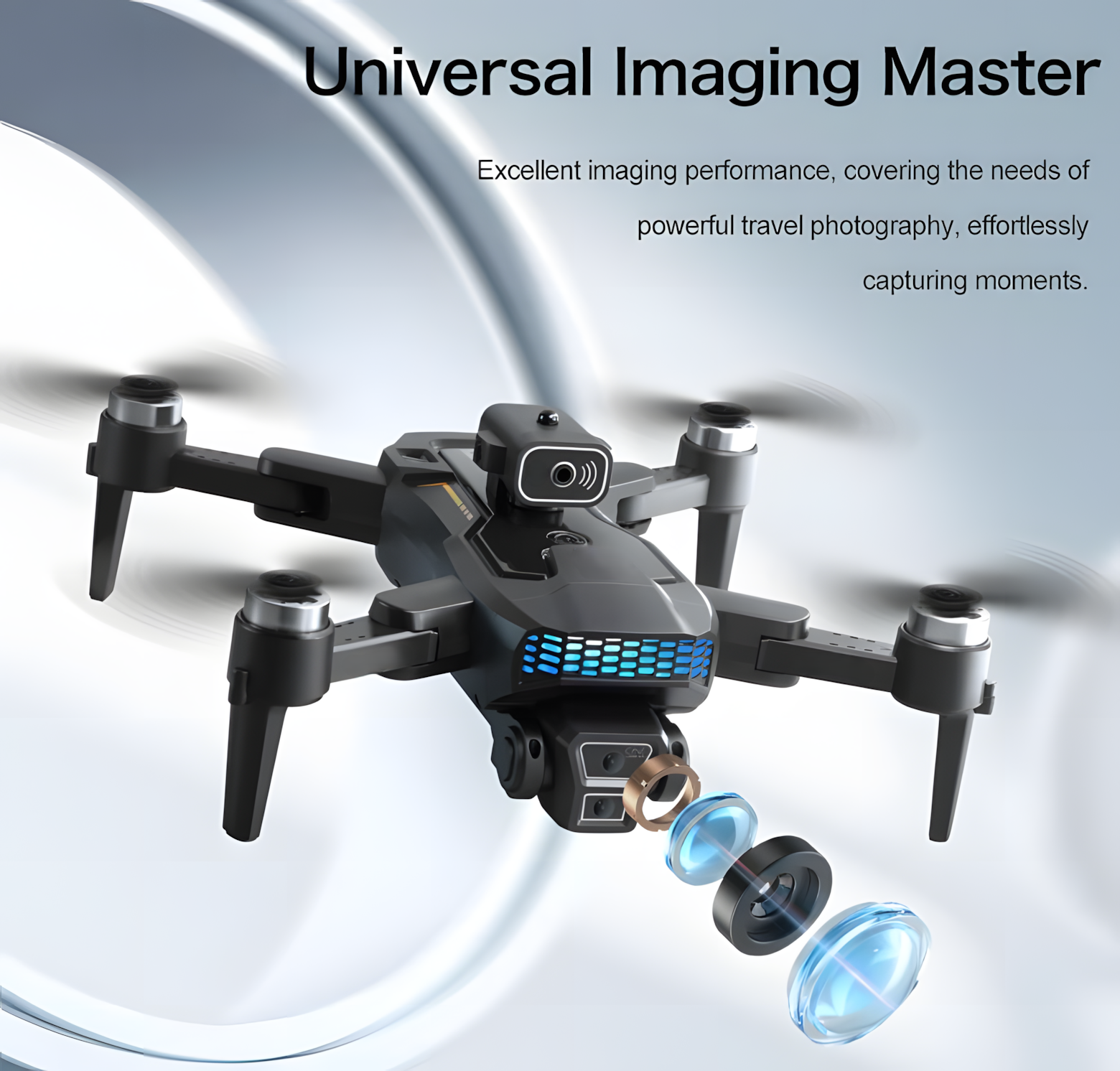 Foldable 5G GPS Drone with 4K Dual Lens – EIS Stabilization, Obstacle Avoidance & Brushless Power