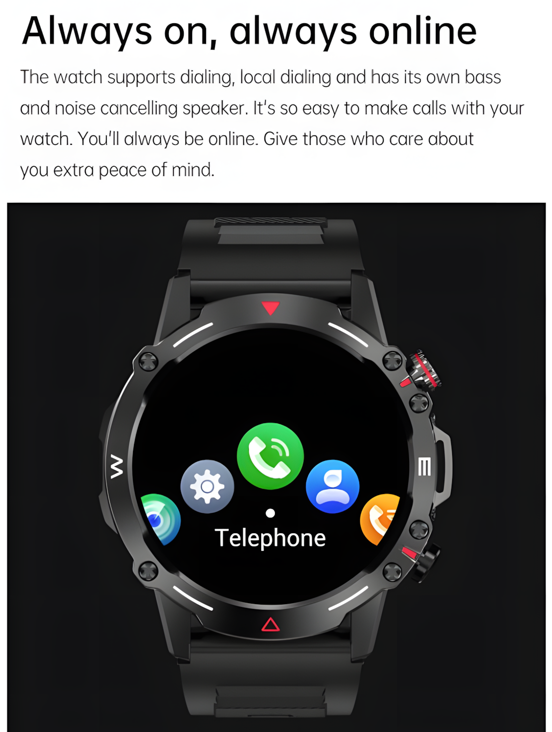 DLiDR Smartwatch with Vintage Design – AMOLED Display, Bluetooth Calling & Activity Tracking