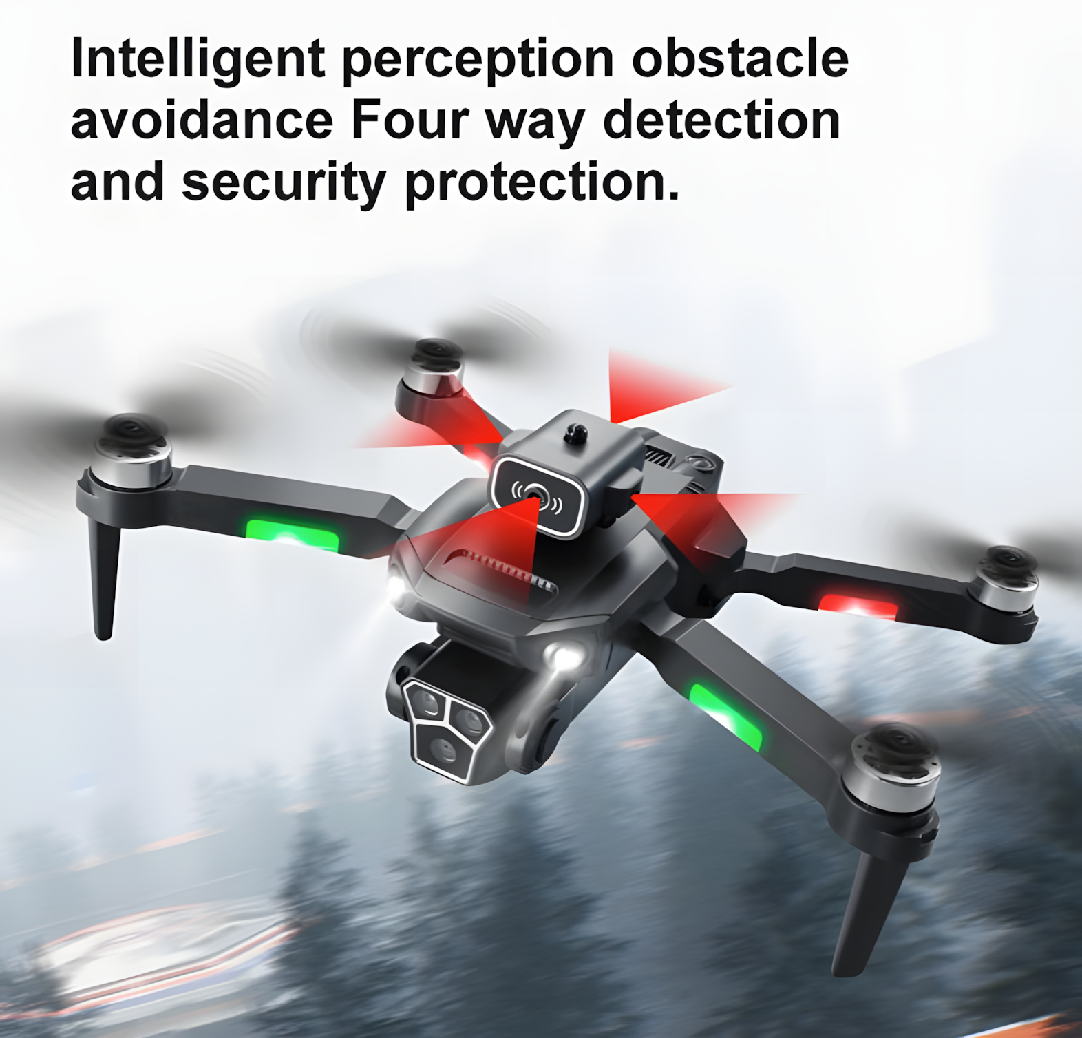 4K Smart Drone with Triple Camera | Obstacle Avoidance & Silent Brushless Power
