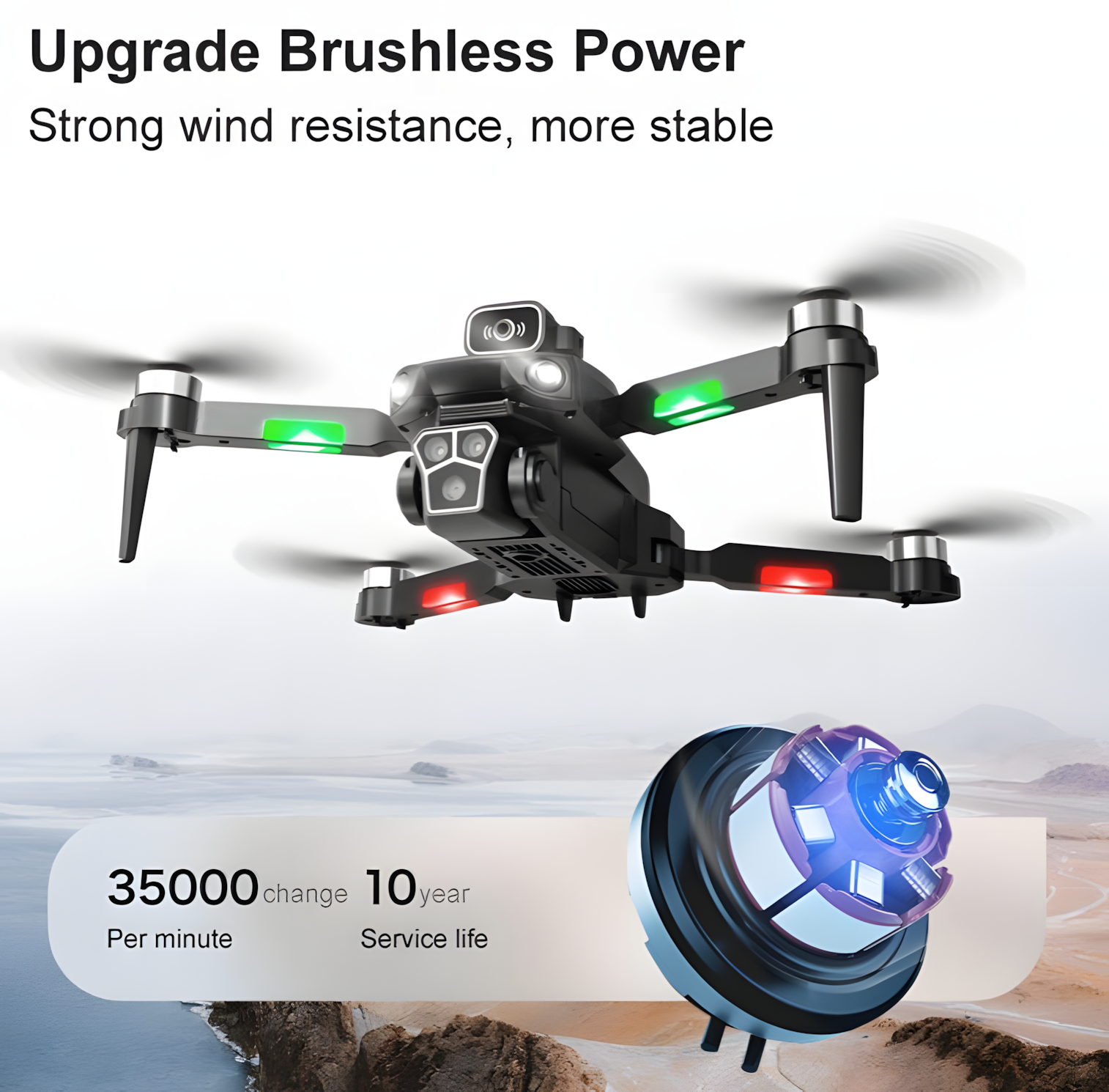 4K Smart Drone with Triple Camera | Obstacle Avoidance & Silent Brushless Power