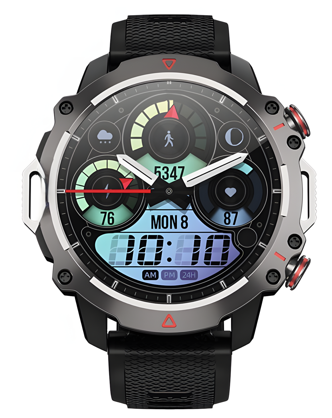 DLiDR Unisex Military Smartwatch – Fitness & Adventure with AMOLED Clarity