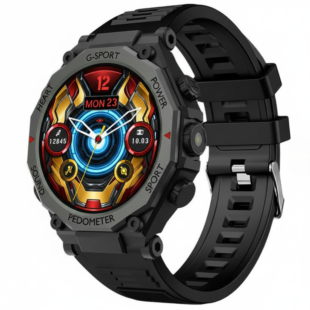 BoltX Smartwatch – Rugged Waterproof Smartwatch with 1.50" IPS Display, Compass, Fitness Tracking & 5-Day Battery