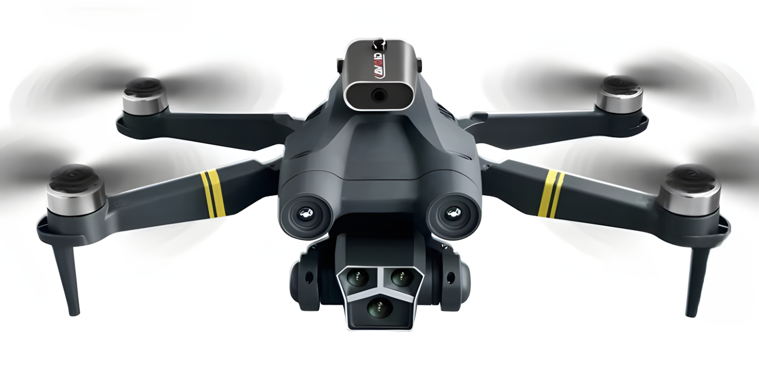 SkyMaster 8K GPS Drone – Foldable, Triple Camera, Obstacle Smart Tech