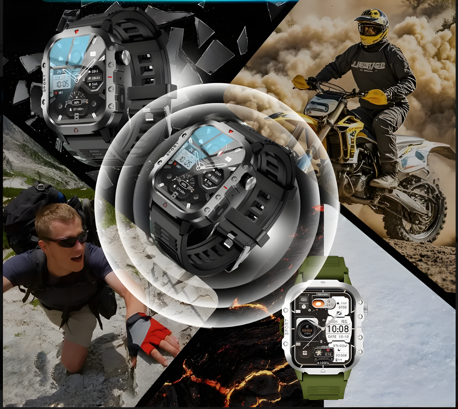DLiDR H Series Smartwatch – Sleek 2.19″ Touchscreen Wearable with Flashlight, BT Calling & Stylish Waterproof Build for Android & iOS