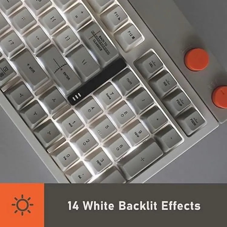 Hot-Swappable Mechanische Gaming Tastatur mit RGB im Retro Look