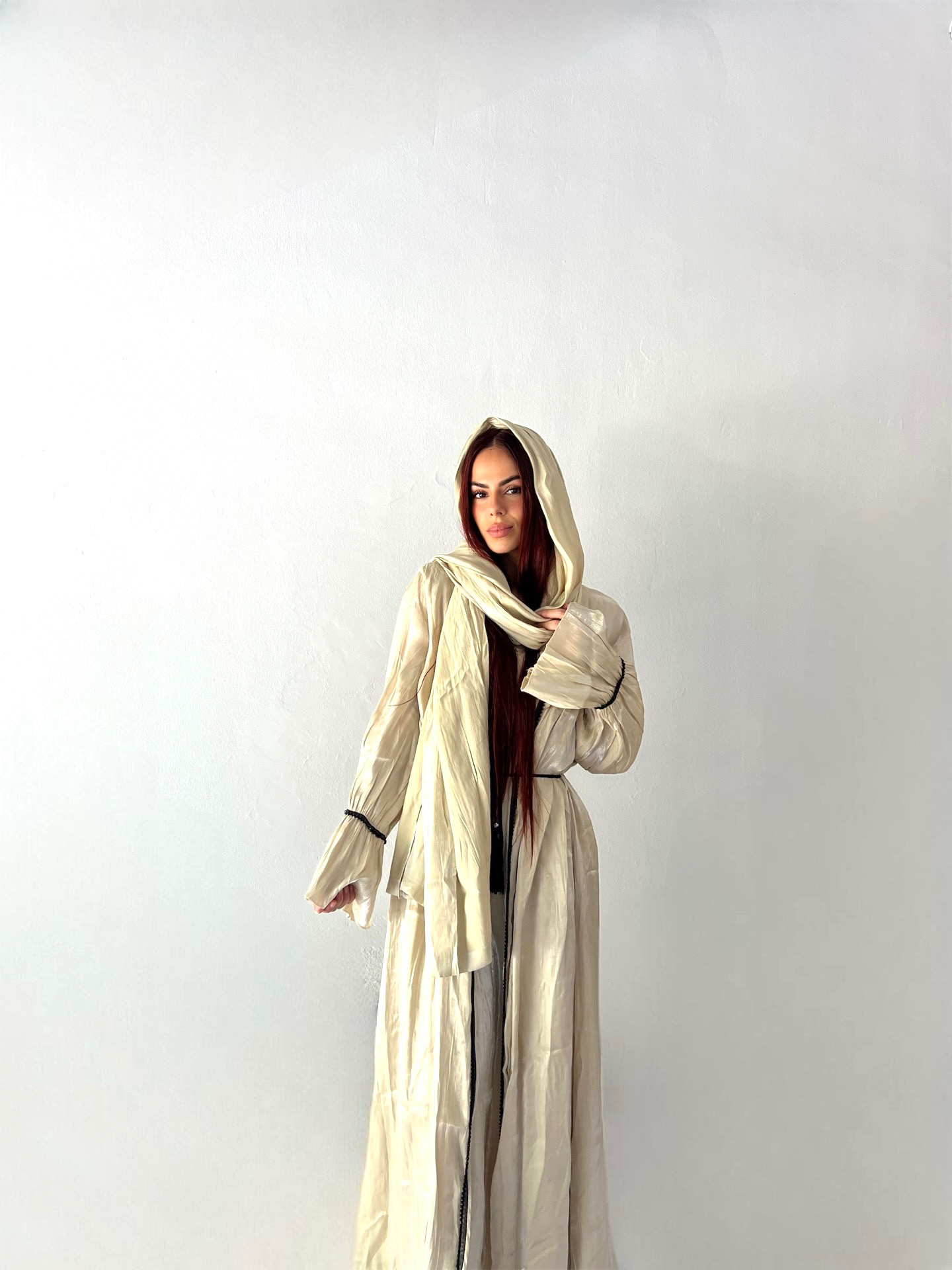 Vestido con kimono y pañuelo