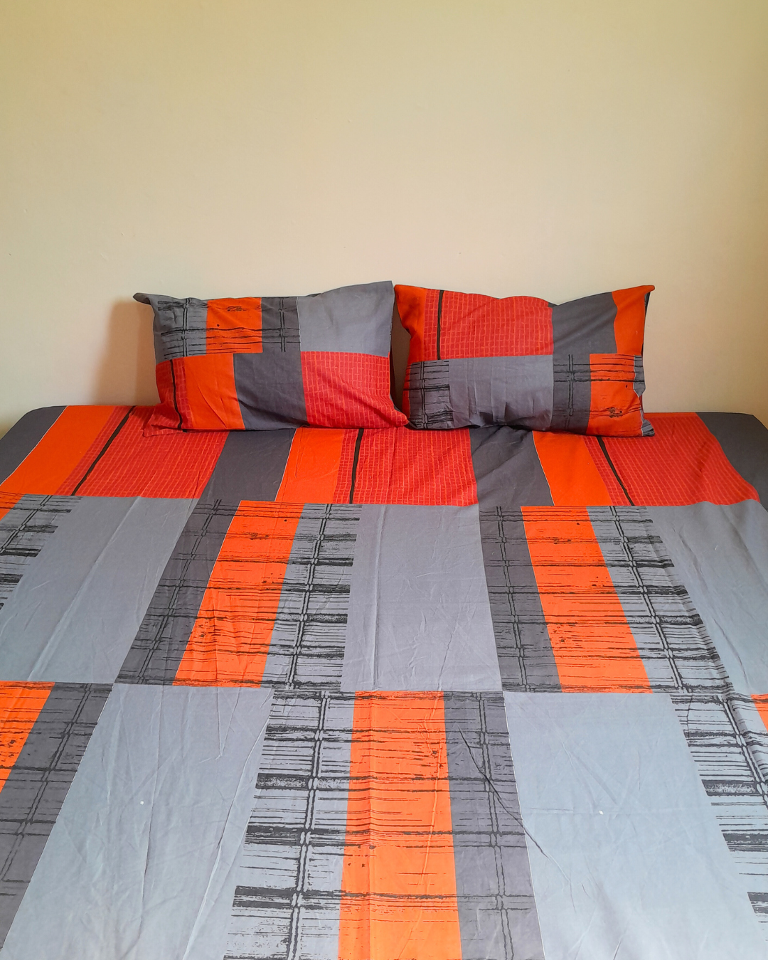 3 PCs Cotton Bed Sheet - Urban Rust
