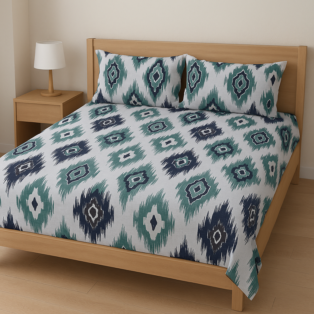 3 PCs Cotton Bed Sheet - Tribal Touch 