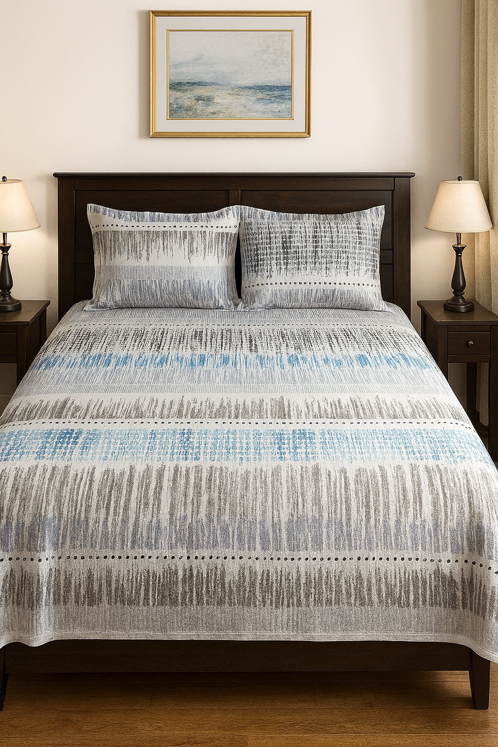 3 PCs Cotton Bed Sheet - Frostline 