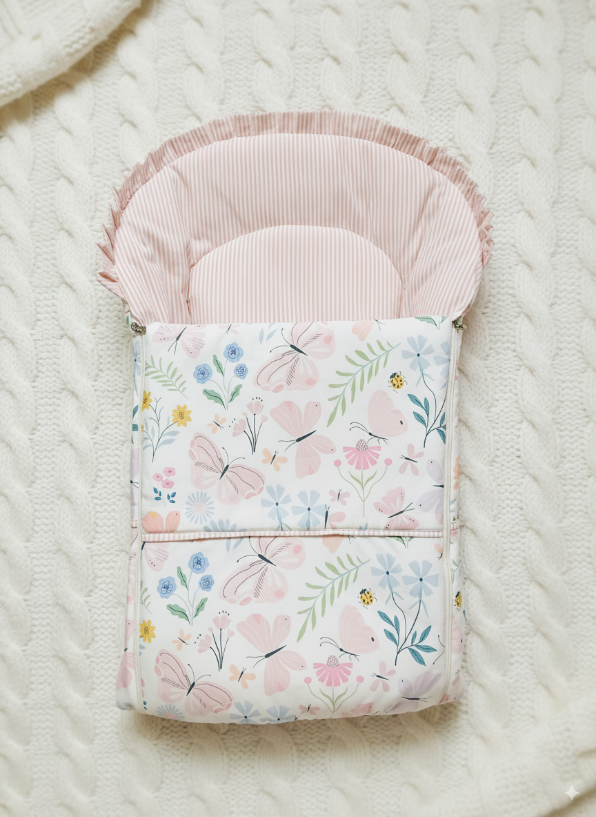 Flutter Bloom - Zipper Baby Bag