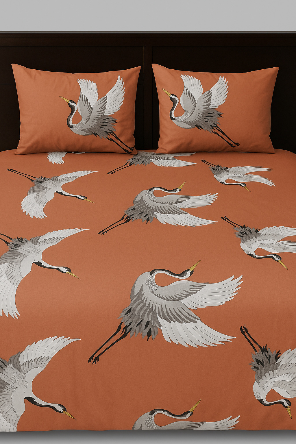 Crimson Crane - Bed Sheet Set