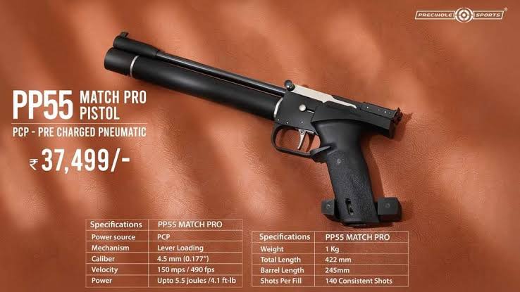 PP 55 MATCH PRO PRECIHOLE SPORTS AIR PISTOL, 0.177 CAL
