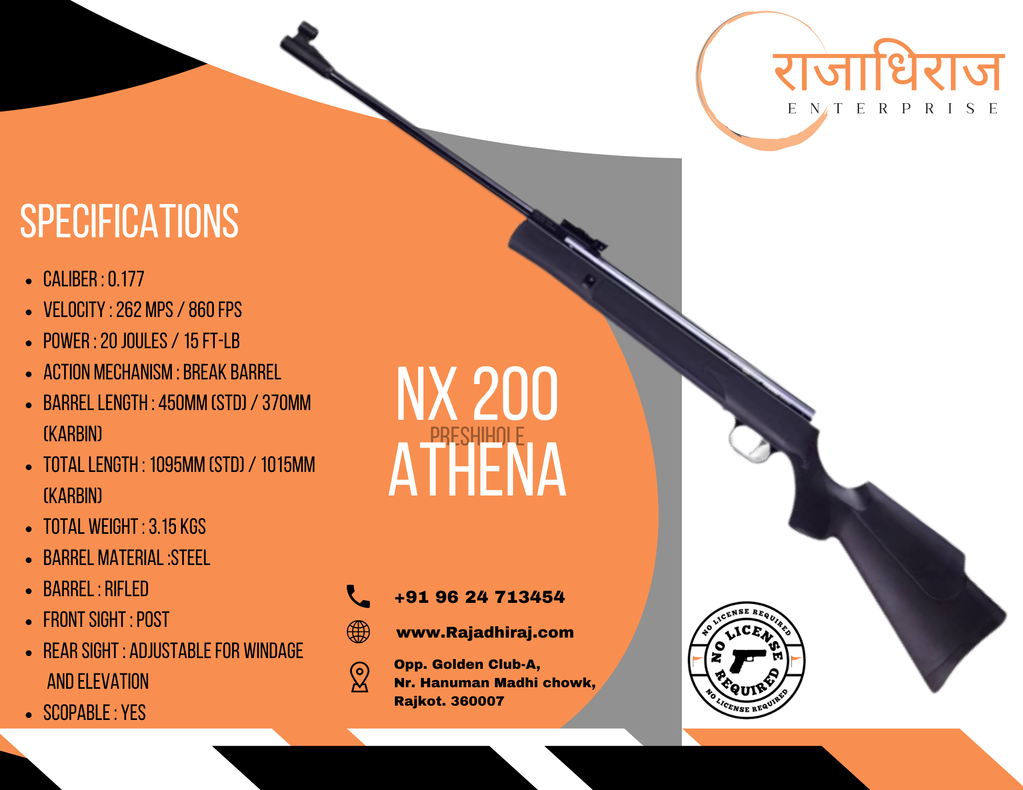 Precihole NX200 Athena Air Rifle