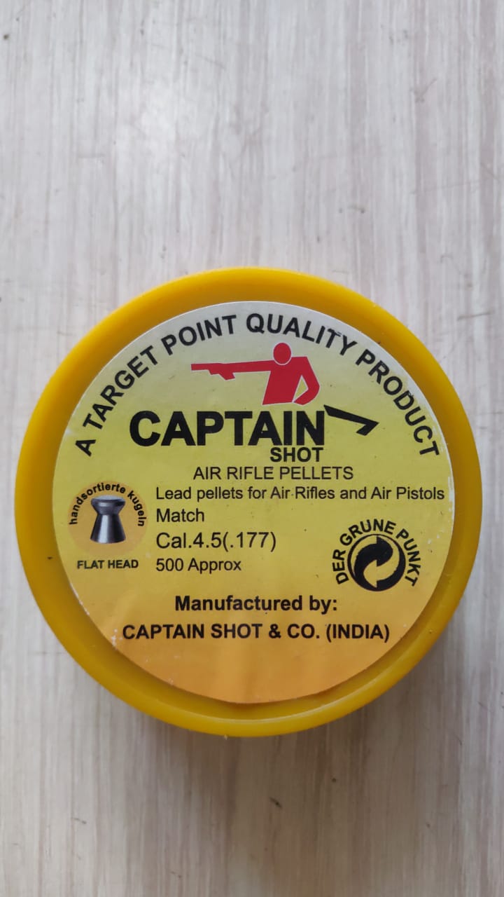 Captain shot .177 caliber 500 pcs (Flat Head)