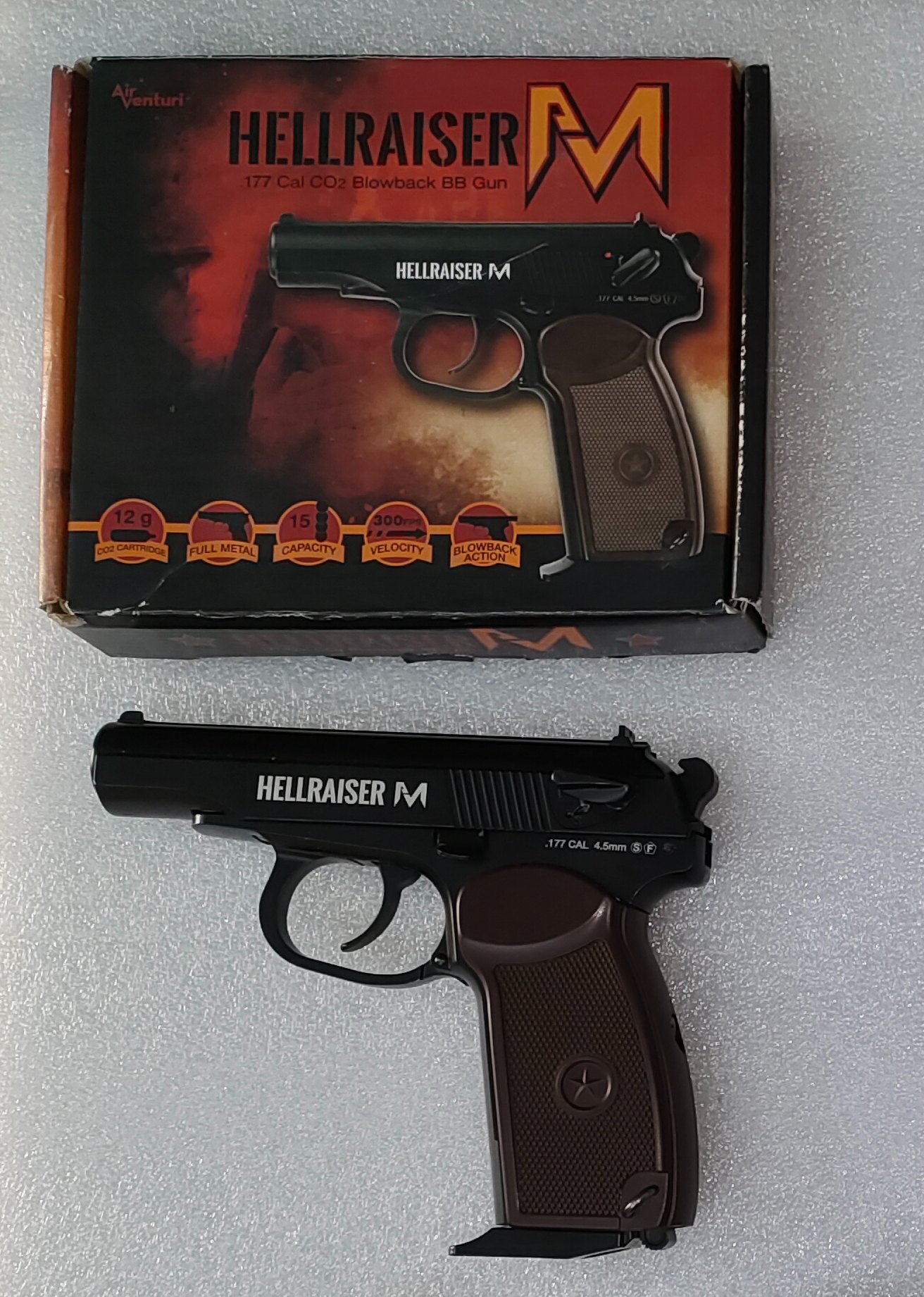 Hellraiser M CO2 BB .177Cal, 4.5mm Air Gun