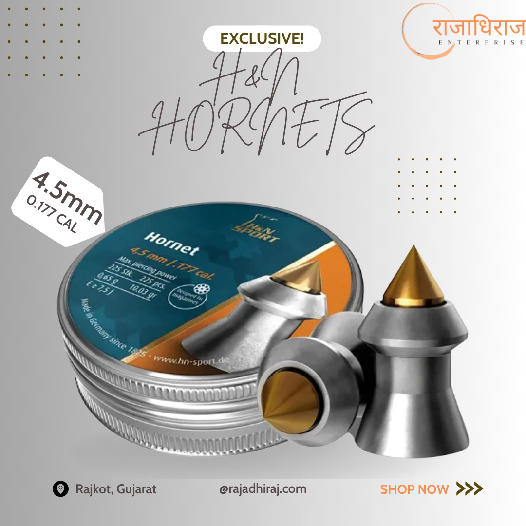 H&N Hornet Pointed Brass Tip Air gun Pellets, Cal. 0.177/4.5mm