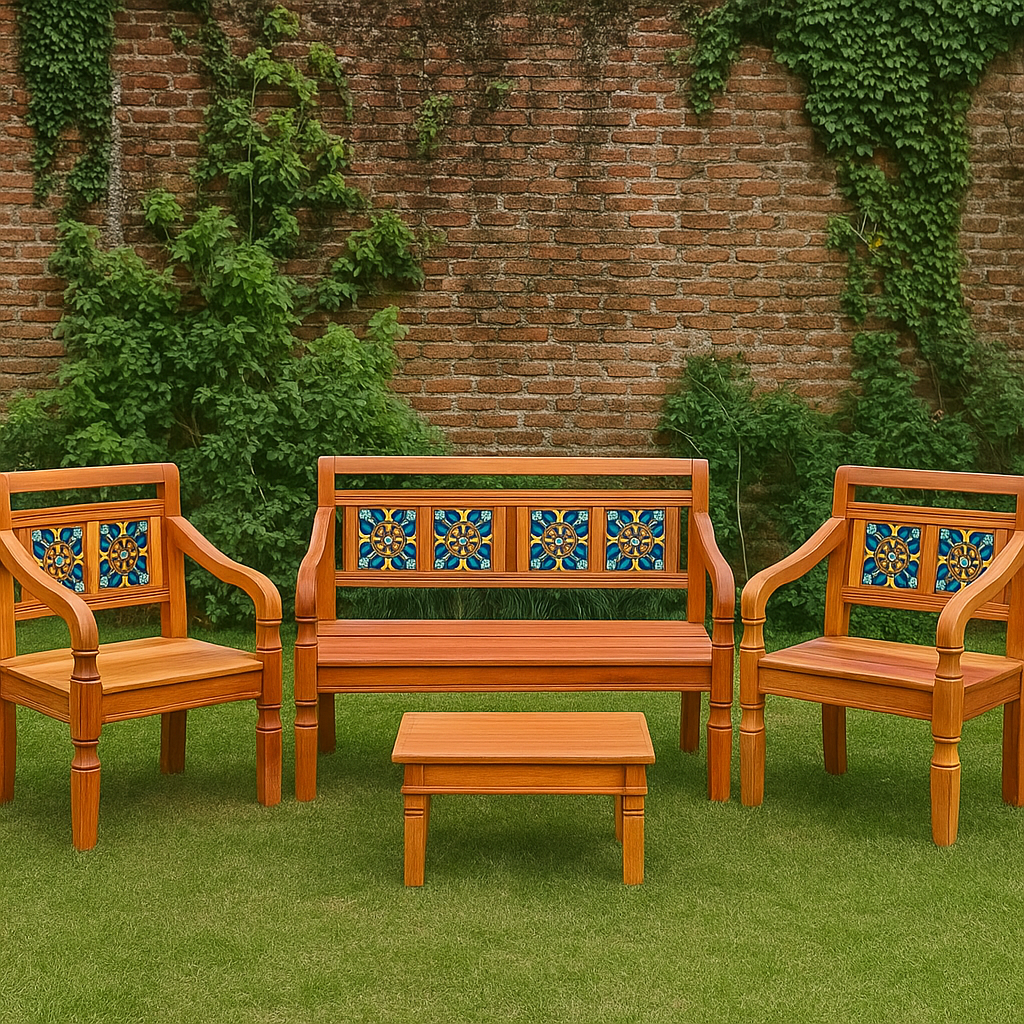 Conjunto Table rustique décorée