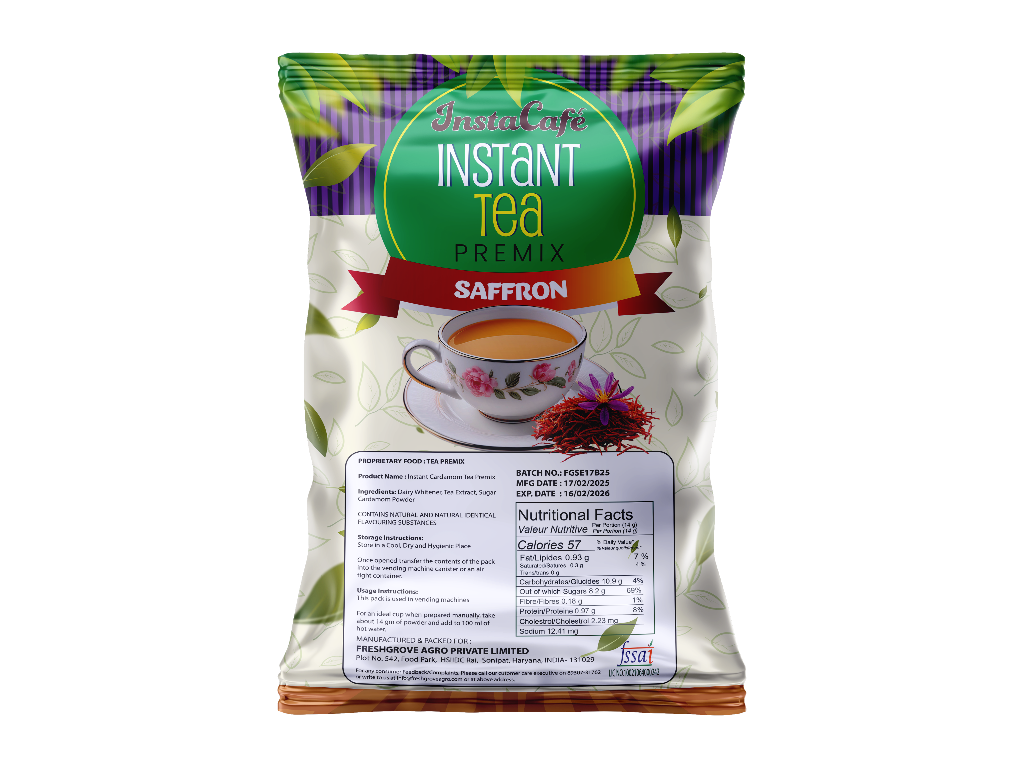 InstaCafe Saffron Masala Tea Premix 1 Kg