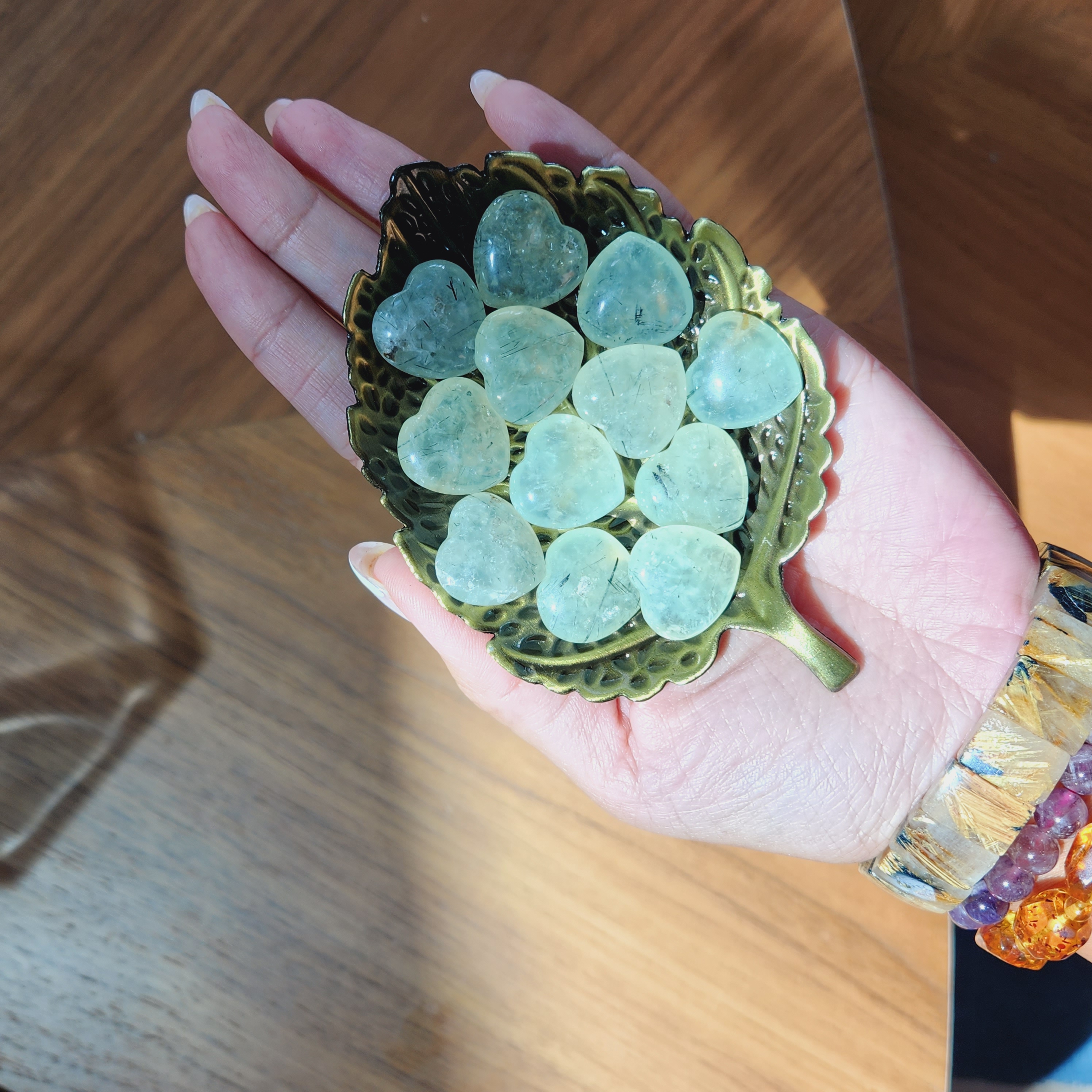 Prehnite Hearts