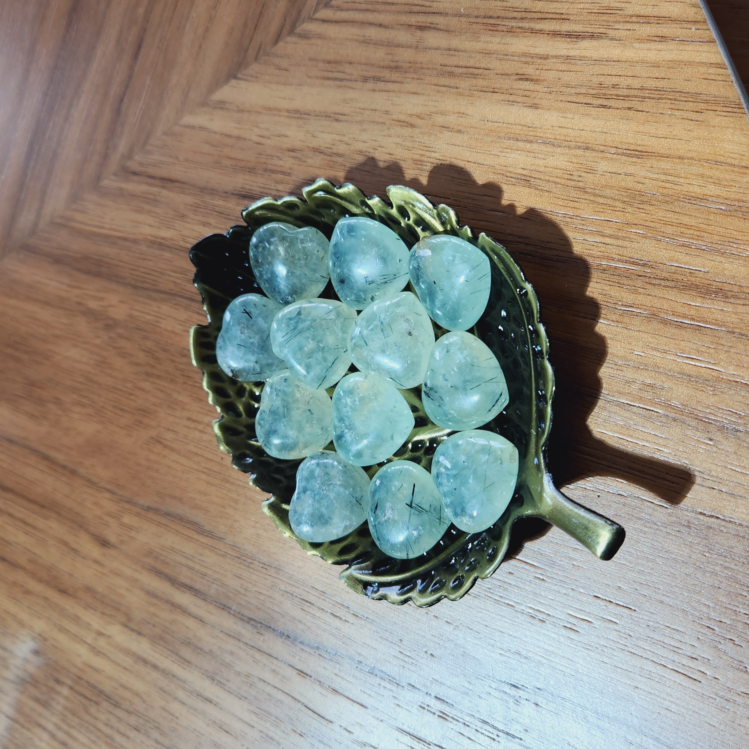 Prehnite Hearts
