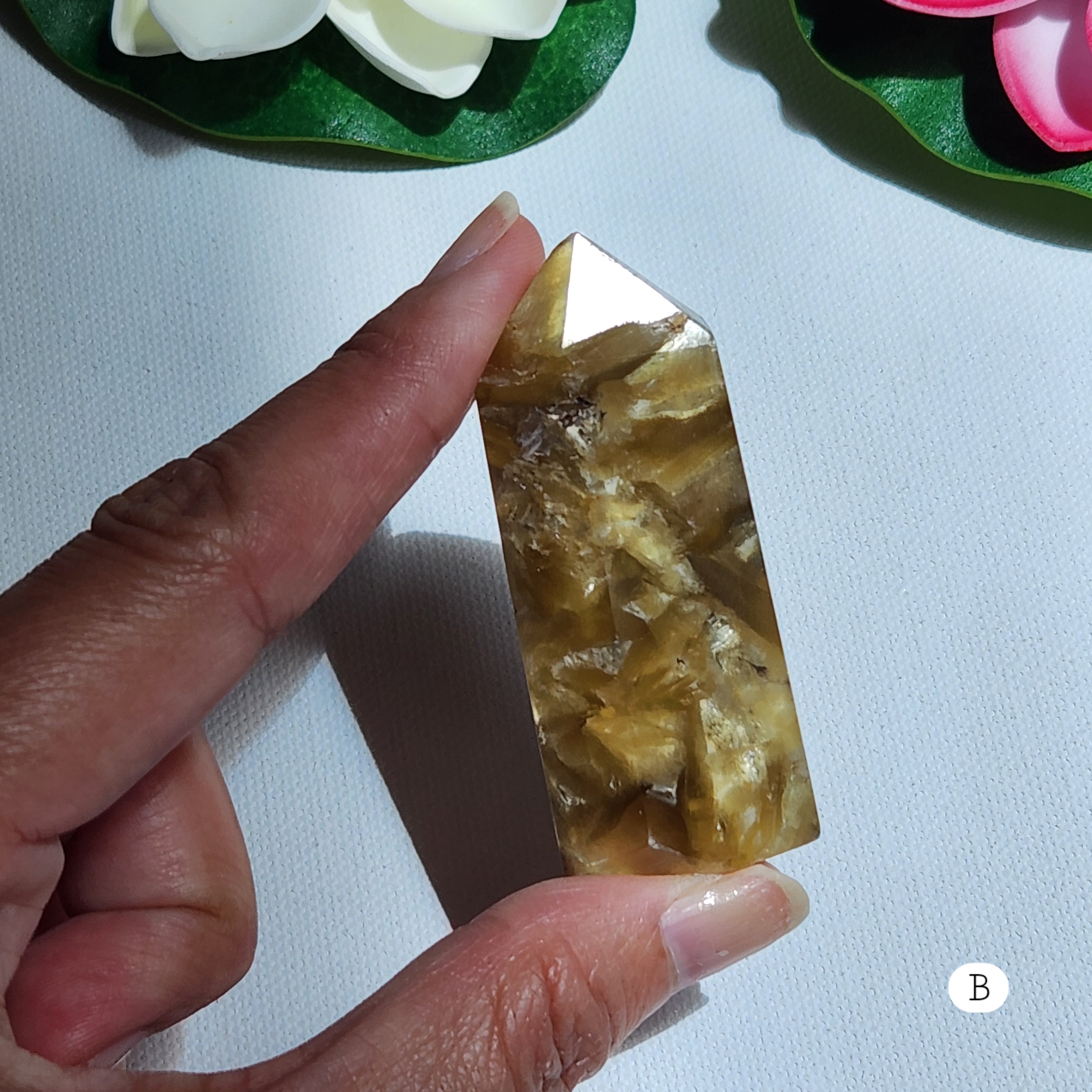 Golden Mica Point • Golden Muscovite Tower• Yellow Honey Mica Point 
