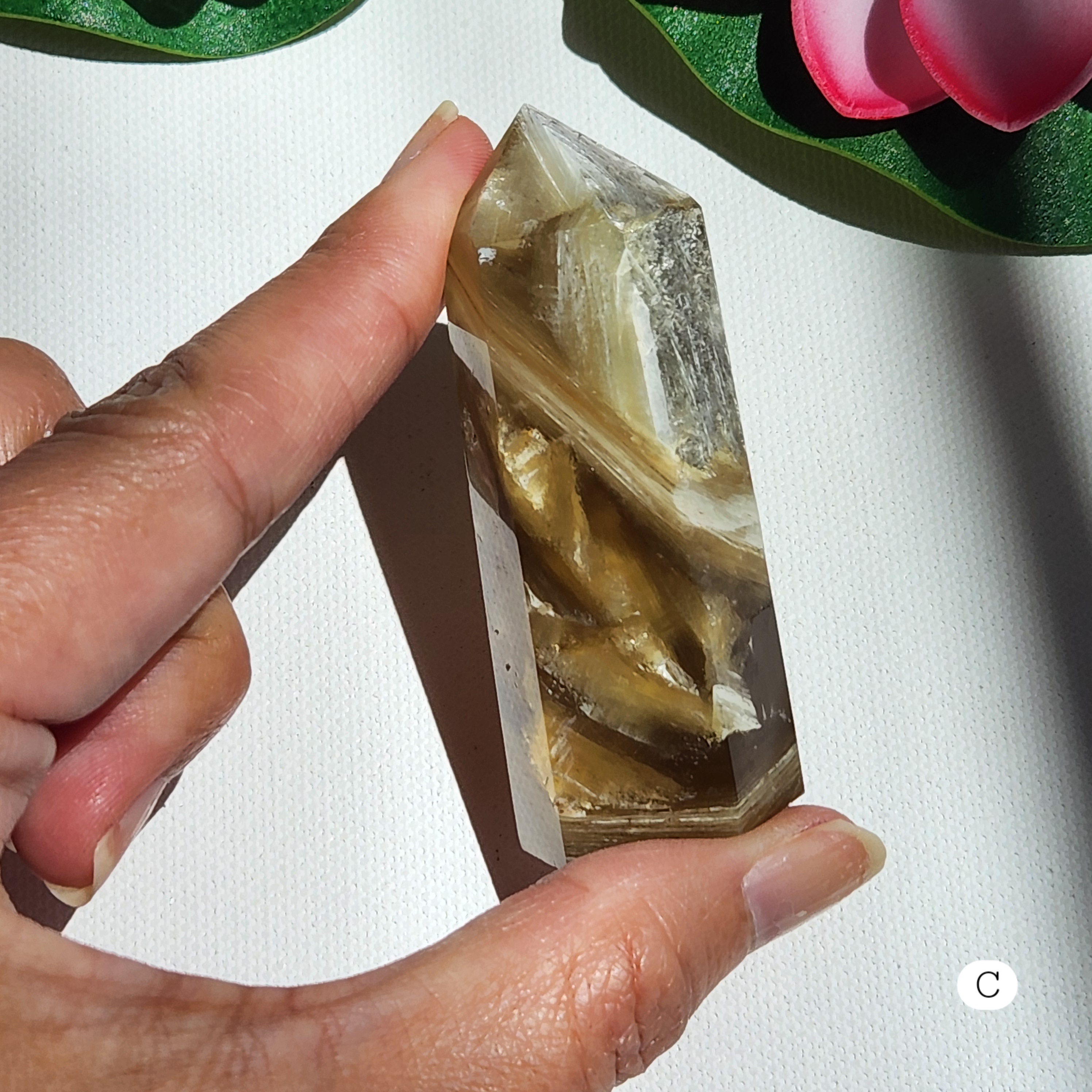 Golden Mica Point • Golden Muscovite Tower• Yellow Honey Mica Point 