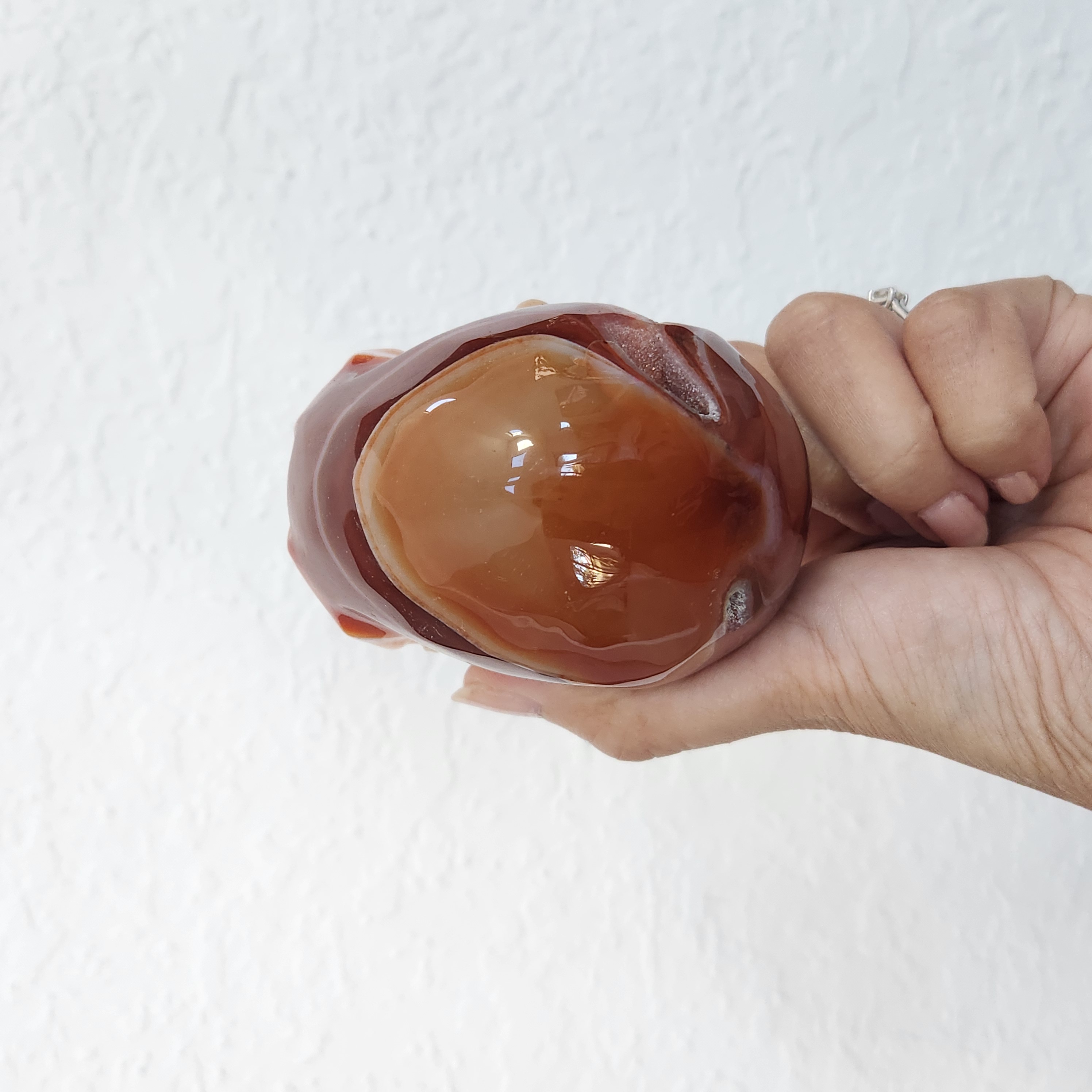 Carnelian Skull - Crystal Skull - Gemstone Carnelian skull carving