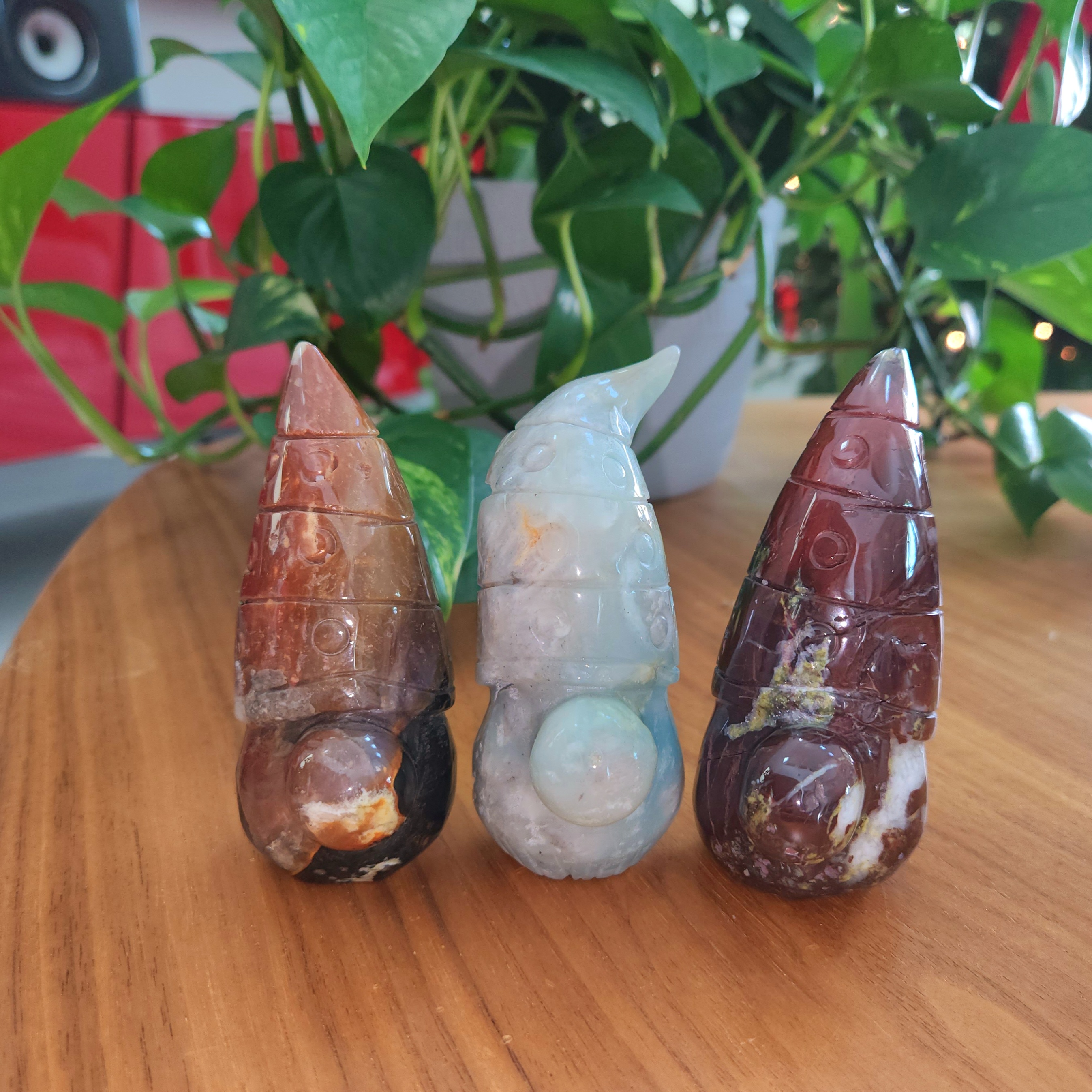 Gnome crystal - Choose from Dragon Blood gnome, Caribbean Calcite gnome, Ocean Jasper gnome