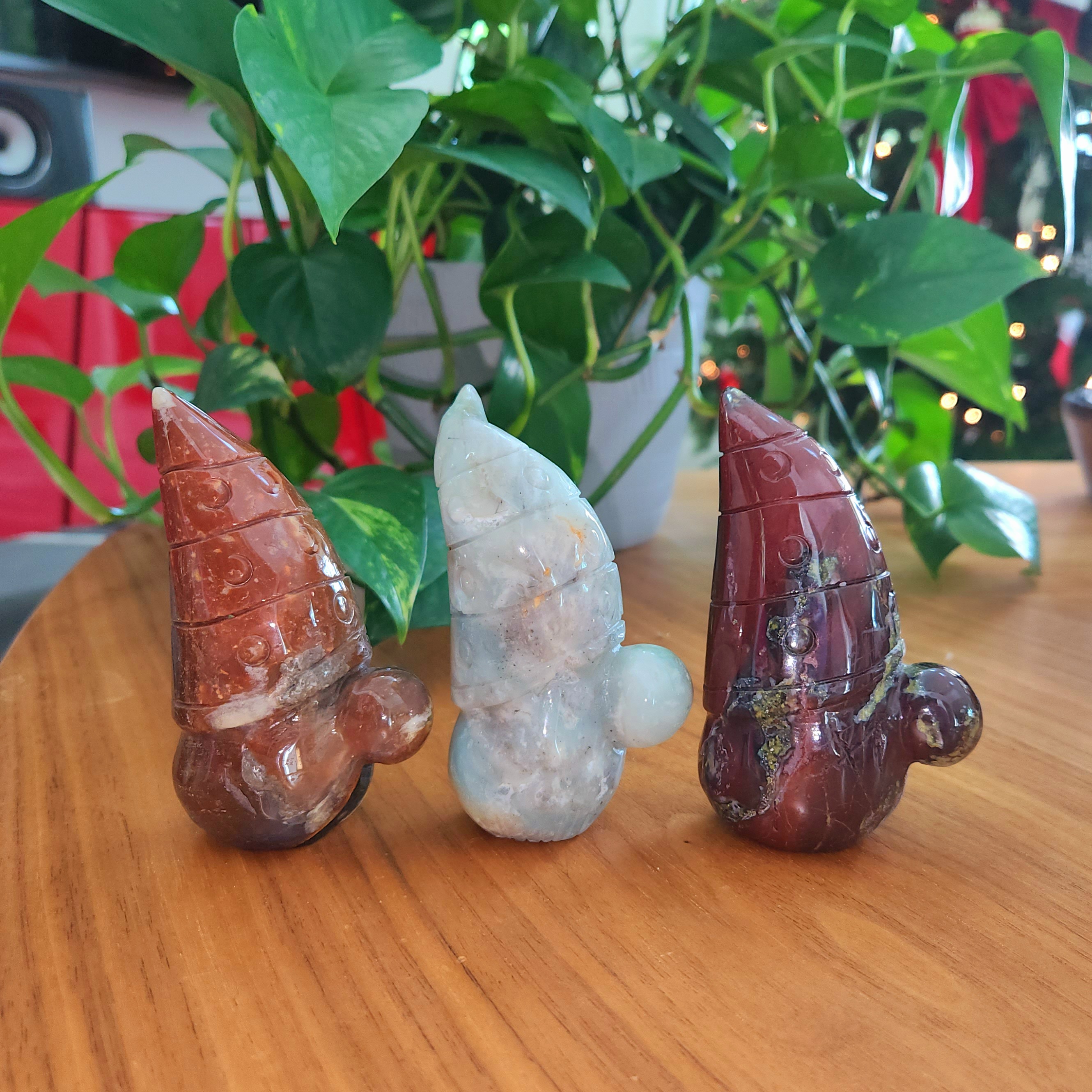 Gnome crystal - Choose from Dragon Blood gnome, Caribbean Calcite gnome, Ocean Jasper gnome