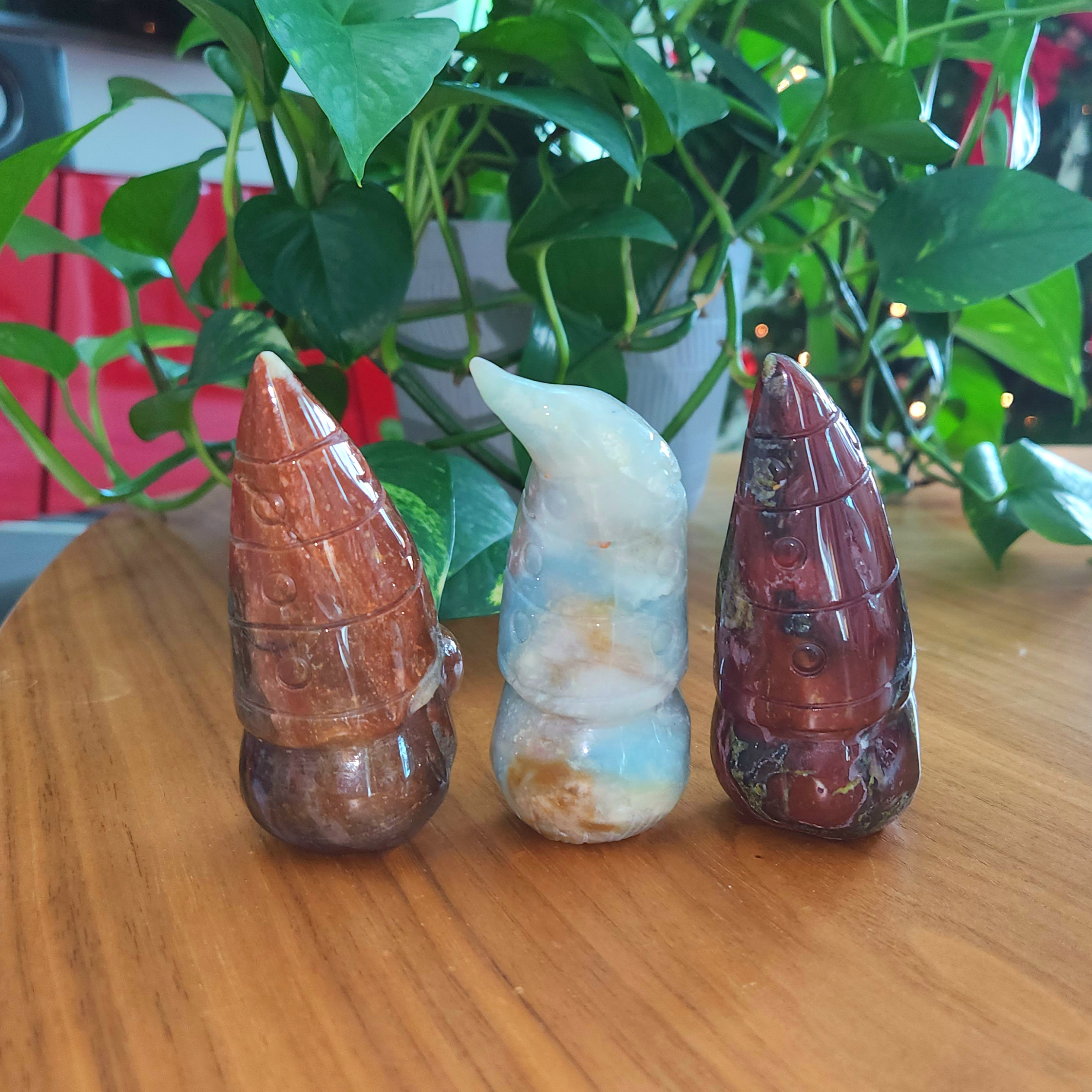 Gnome crystal - Choose from Dragon Blood gnome, Caribbean Calcite gnome, Ocean Jasper gnome