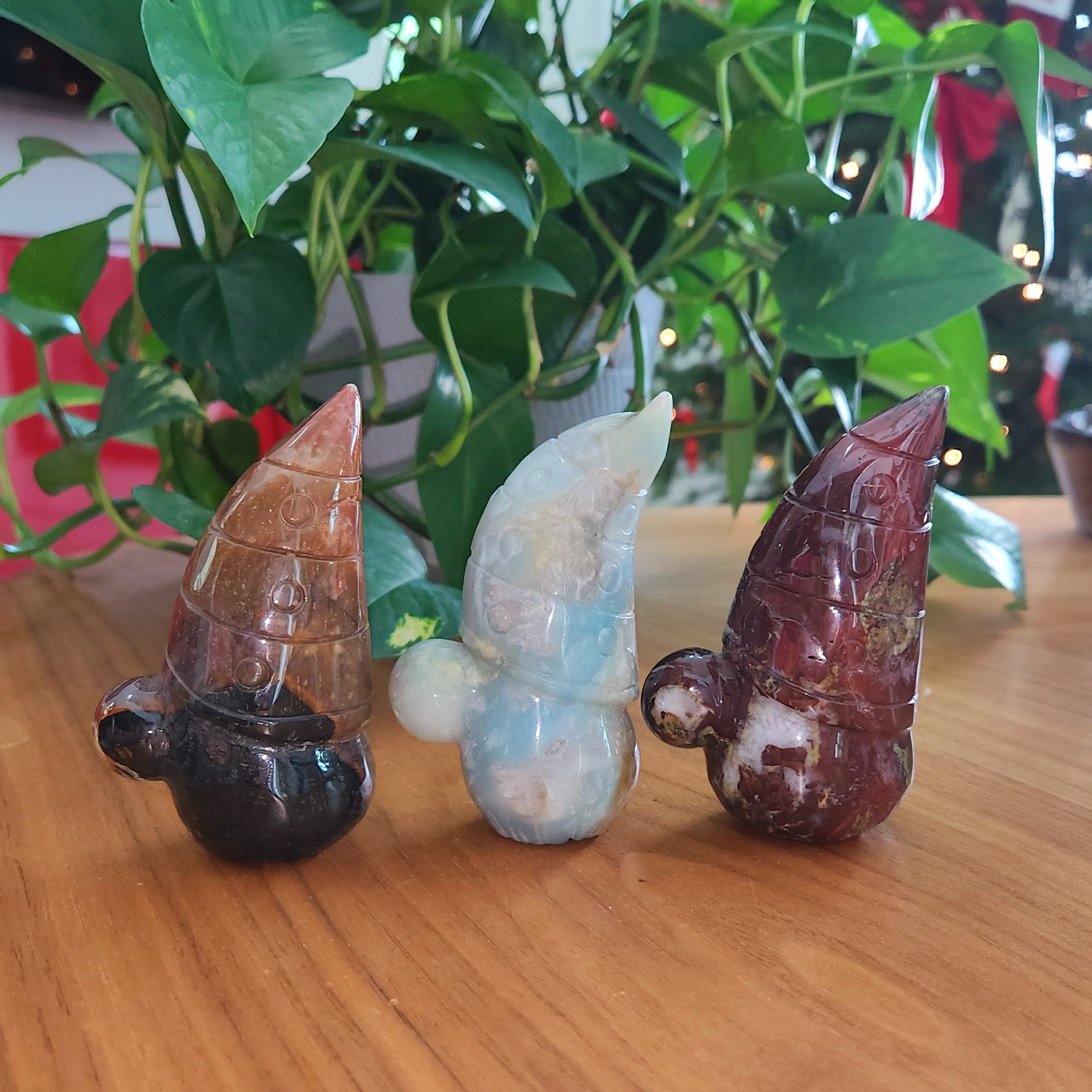 Gnome crystal - Choose from Dragon Blood gnome, Caribbean Calcite gnome, Ocean Jasper gnome