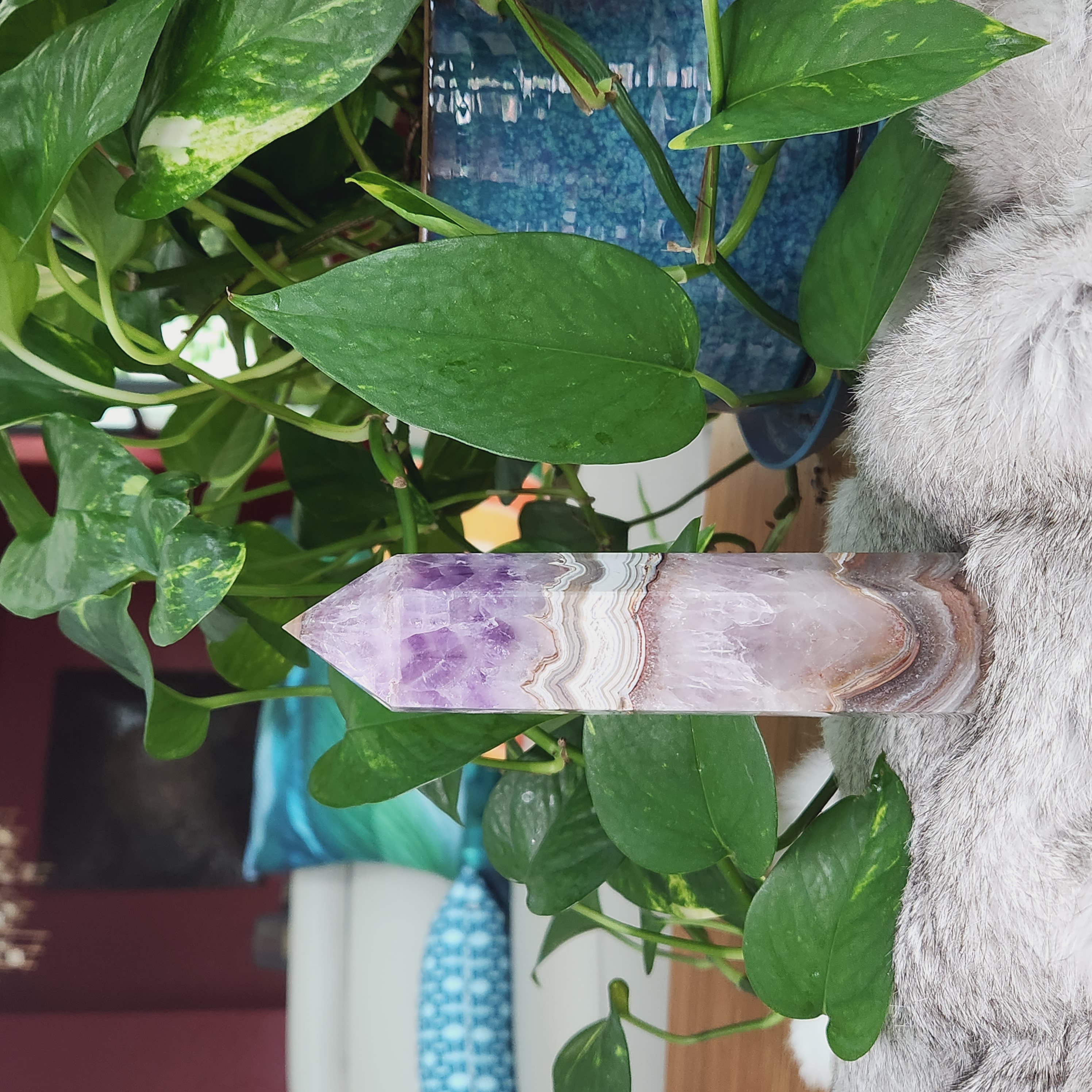 Amethyst Mexican Lace Agate Tower