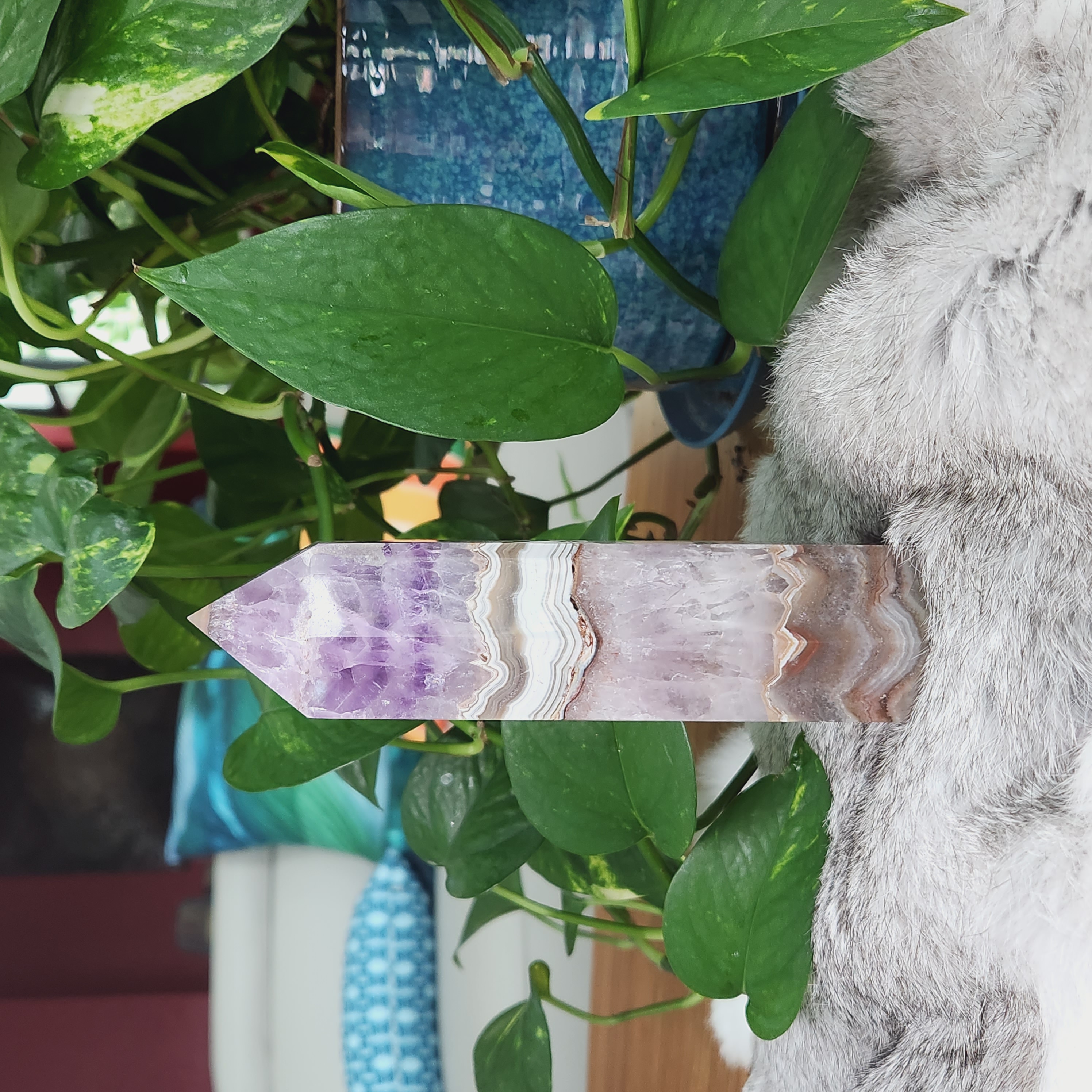 Amethyst Mexican Lace Agate Tower