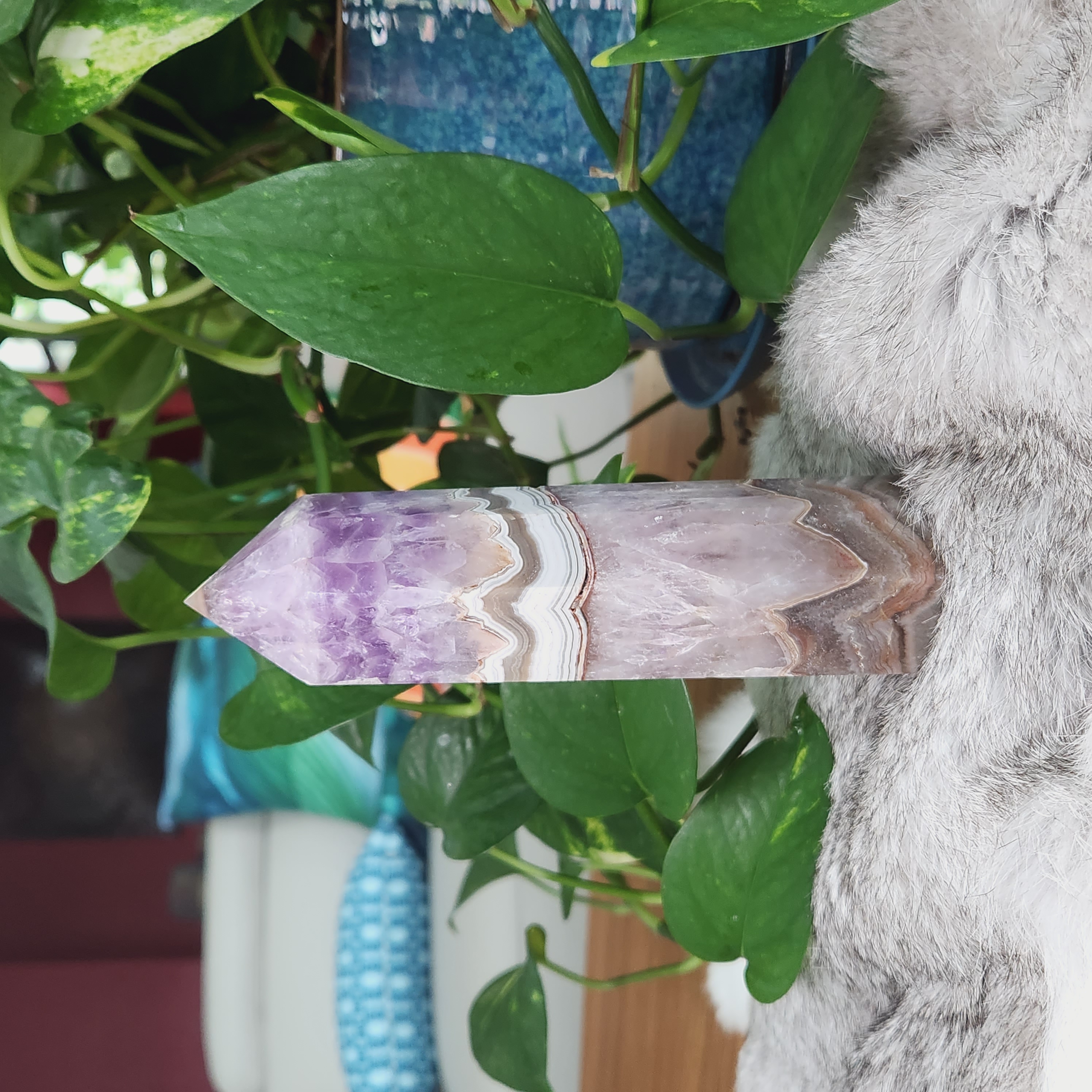 Amethyst Mexican Lace Agate Tower