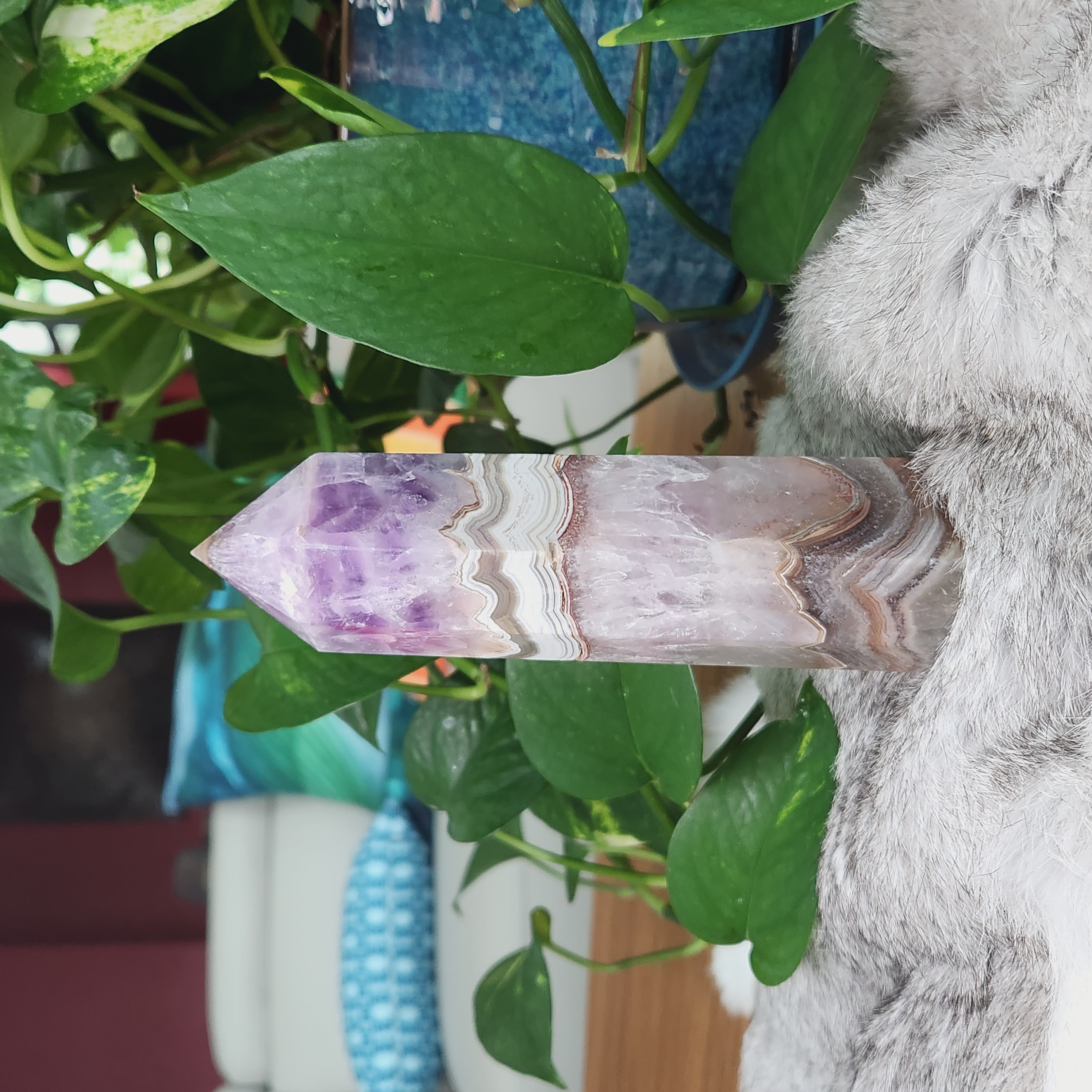 Amethyst Mexican Lace Agate Tower