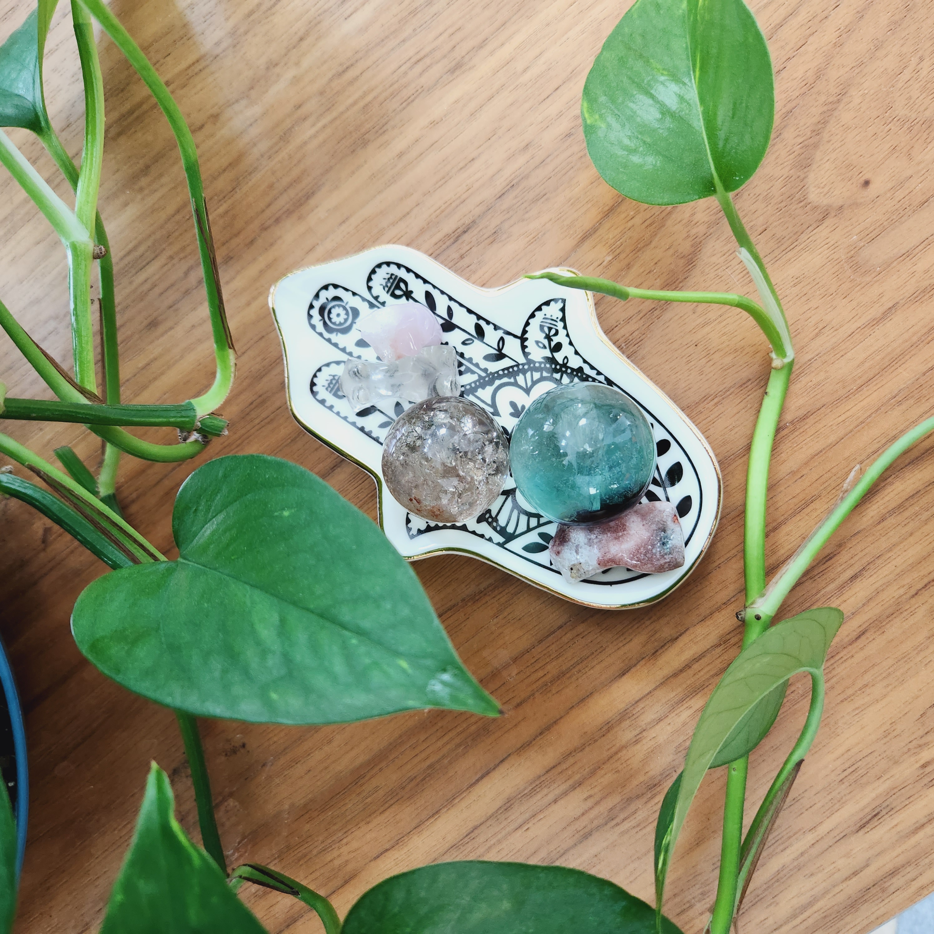 Hamsa Hand Dish • 4.6" Trinket dish 