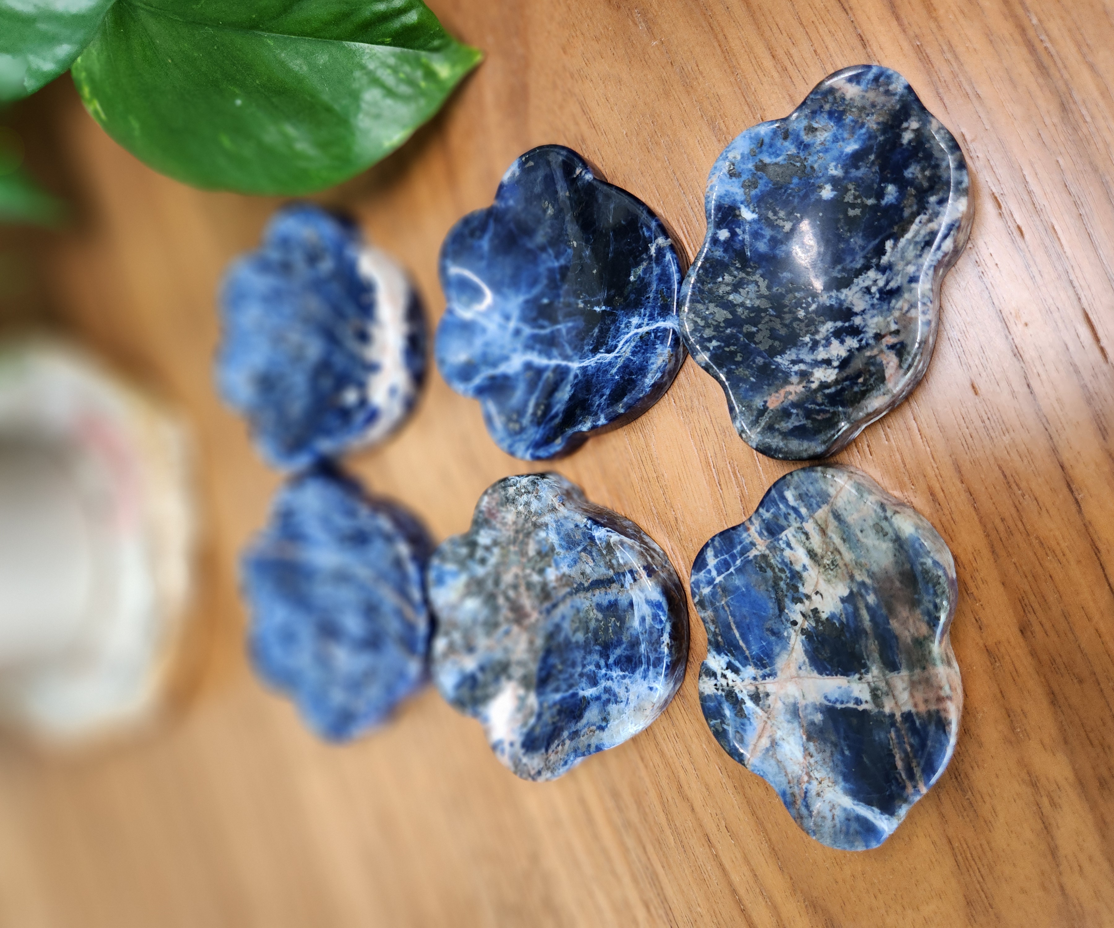 Sodalite Bowl • Paw Print bowl, Cloud shaped bowl