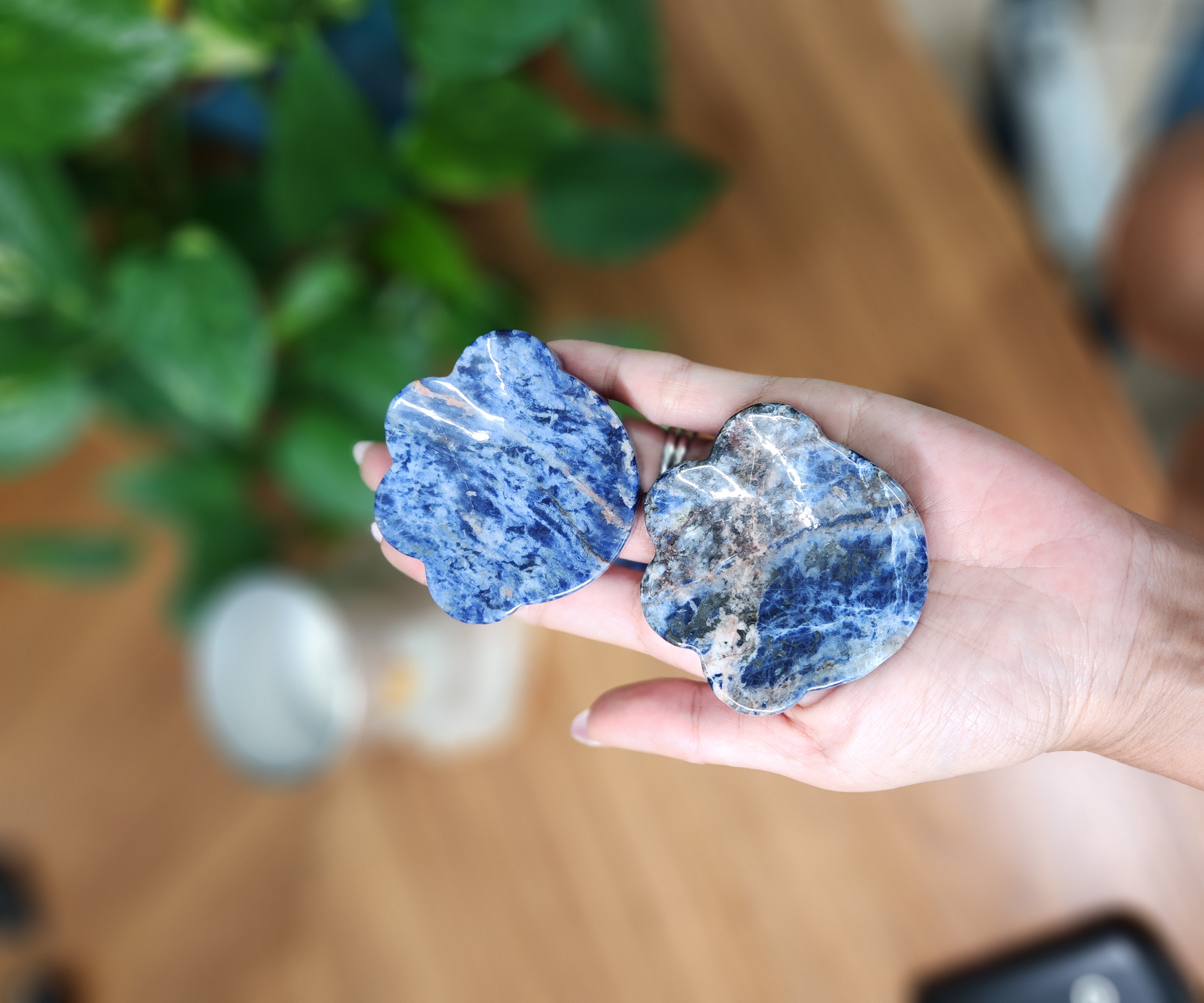 Sodalite Bowl • Paw Print bowl, Cloud shaped bowl